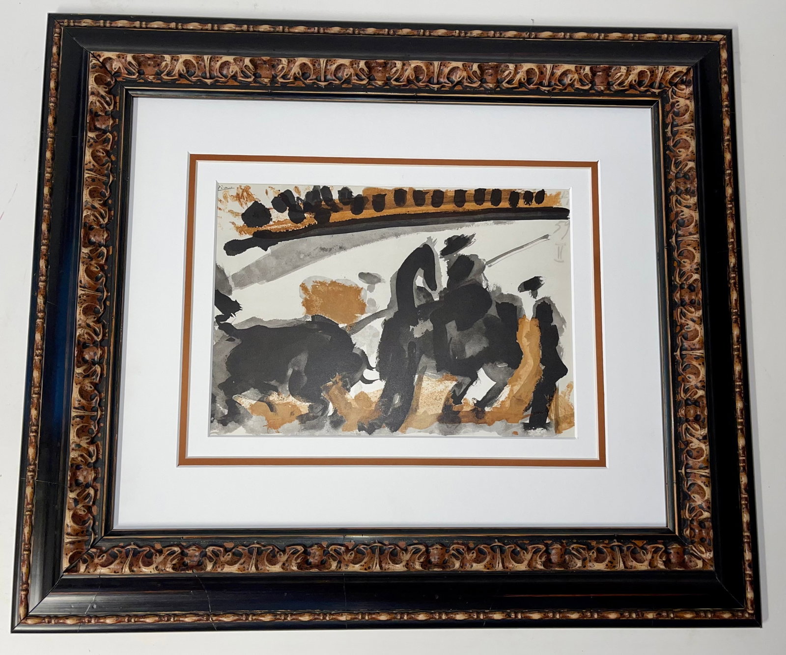 Pablo Picasso (Spanish 1881-1973) Original Lithograph by Pablo Picasso 1960s: Pablo Picasso Original Lithograph by Pablo Picasso (Spanish 1881-1973) 1960s Approx 24x20 inches Custom framed and includes certificate Art Artwork Artist.
