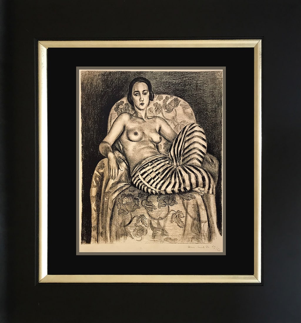 Henri Matisse (French 1869-1954) fine art print: Henri Matisse (French 1869-1954) fine art print from 1967 after Matisse Paris. Approx 24x20 inches. Professionally framed. Includes certificate of authenticity. Art Artwork Artist.