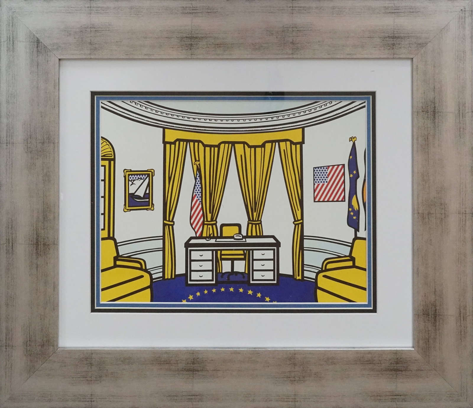 Roy Lichtenstein (American, 1923-1997) Color Plate Lithograph from 1992: Roy Lichtenstein (American, 1923-1997) Color Plate Lithograph from 1992Lichtenstein Color Plate Lithograph. Approx. 24x20 inches. Includes documentation Custom framed. DNC 1992. Art Artwork Artist.