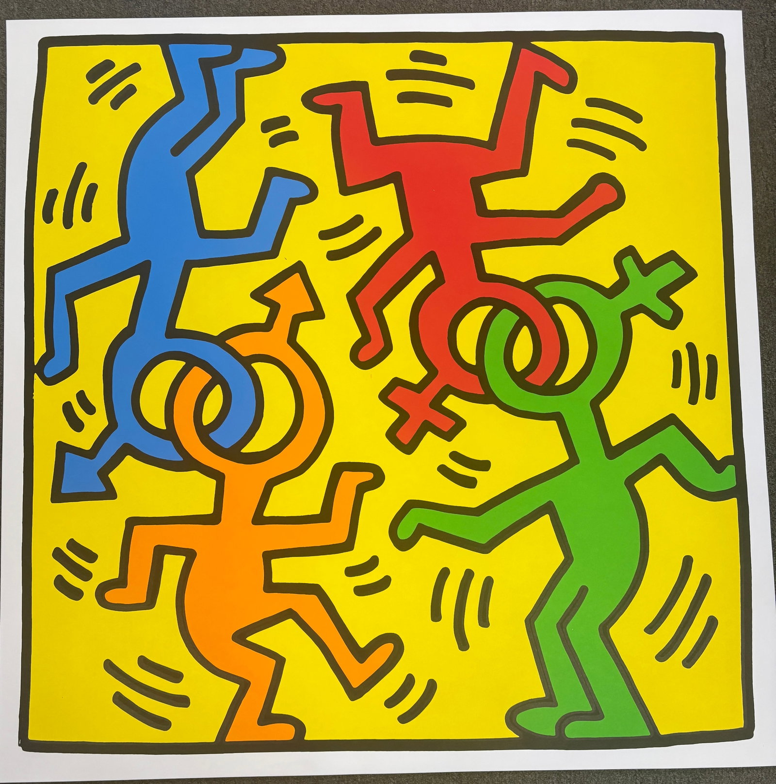 Keith Haring (American 1958-1990) Silkscreen Serigraph: Keith Haring (American 1958-1990) Andy Mouse Serigraph from 1986. Approx 38 x 38 inches Silkscreen in colors on museum board. Working Trial Proof Includes certificate. Art Artwork Artist.