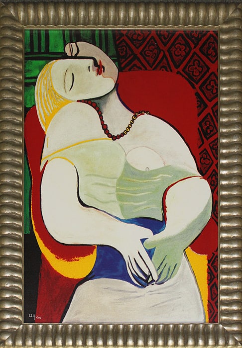 Pablo Picasso (Spanish 1881-1973) Limited Edition the Dream Pablo Picasso on canvas Collection: Pablo Picasso (Spanish 1881-1973) Limited Edition the Dream Pablo Picasso on canvas Collection Domaine PicassoPablo Picasso Limited Edition -The Dream. Approx 24 x 30 inches. Limited Edition ink on ca