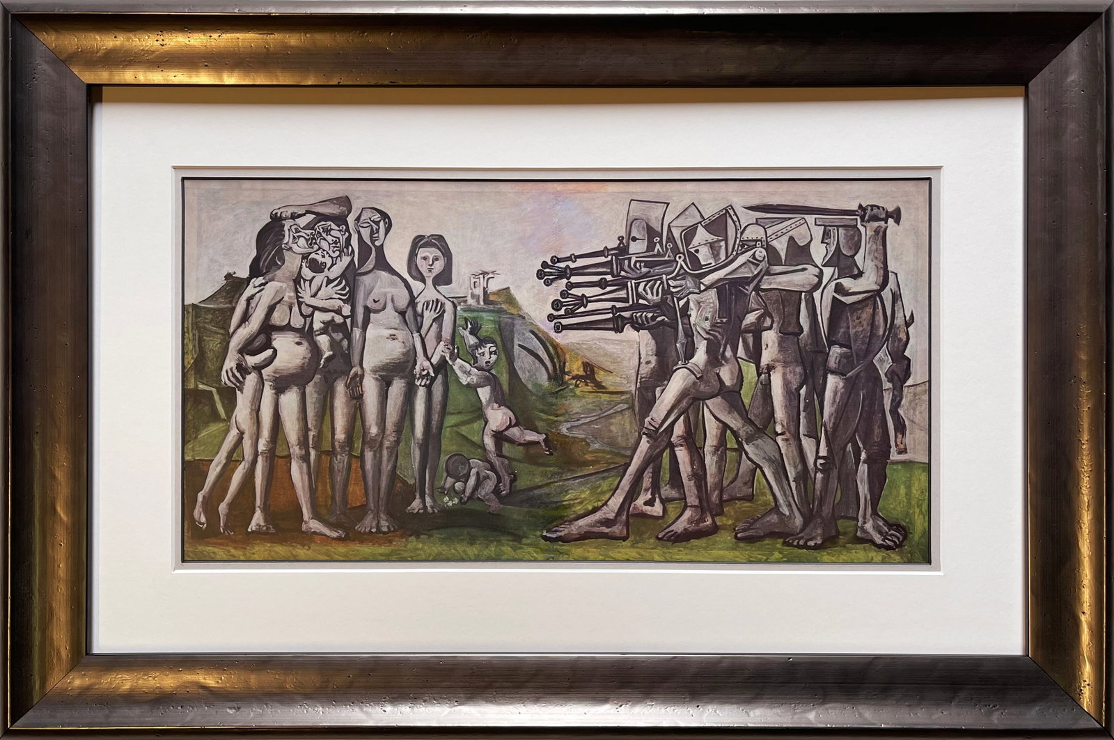 Pablo Picasso (Spanish 1881-1973) Color Plate Lithograph from 1970: Pablo Picasso (Spanish 1881-1973) color plate lithograph from 1976 Paris Approx 28x20 inches Includes certificate Custom framed Pablo Picasso Includes documentation Art Artwork Artist.