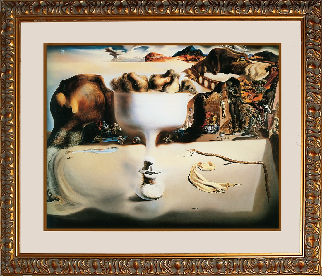 Salvador Dali (Spanish 1904-1989) Apparition of Face Limited Edition.: Salvador Dali (Spanish 1904-1989)-Limited Edition -Apparition of Face. Approx 26 x 30 inches. The signature is in the plate. Includes documentation Approx. 22x33 inches. Custom framed. Art Artwork Art
