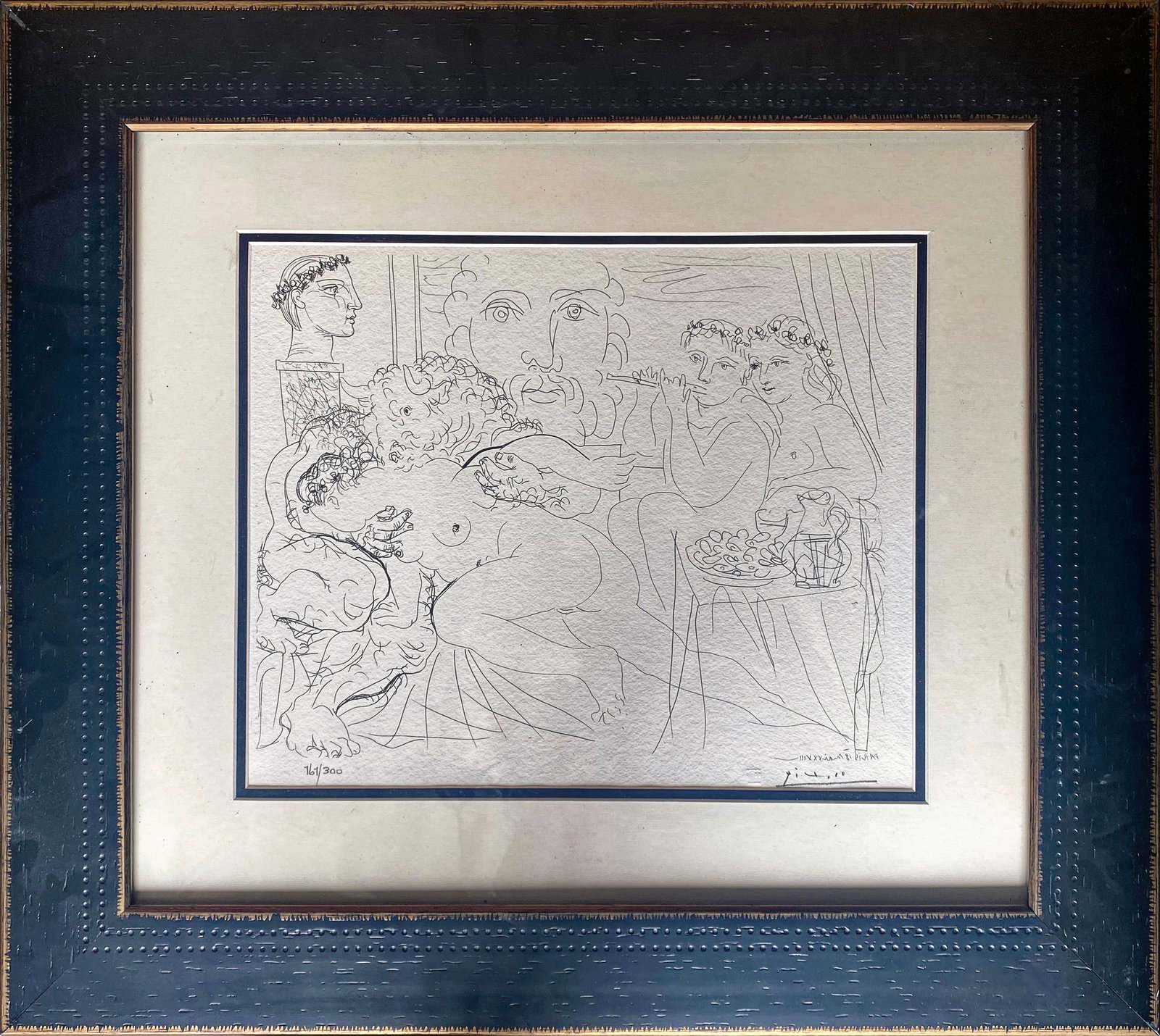 Pablo Picasso (Spanish 1881-1973) Lithograph Limited edition of 300 with Museum Stamp: Pablo Picasso (Spanish 1881-1973) Lithograph Limited edition of 300 with Museum StampPablo Picasso Lithograph from 1990-1992 Suite Vollard. Authorized by the Picasso Family. Each piece is numbered fro