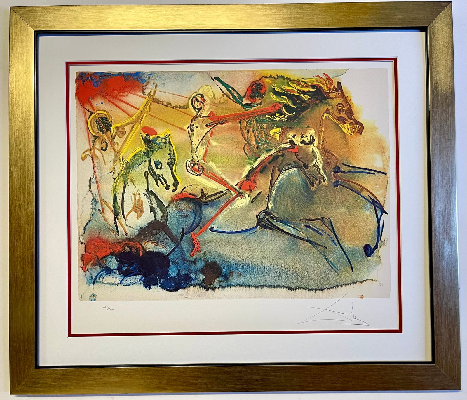 Salvador Dali (Spanish 1904-1989) Lithograph Limited Edition Horseman (1 of 1)