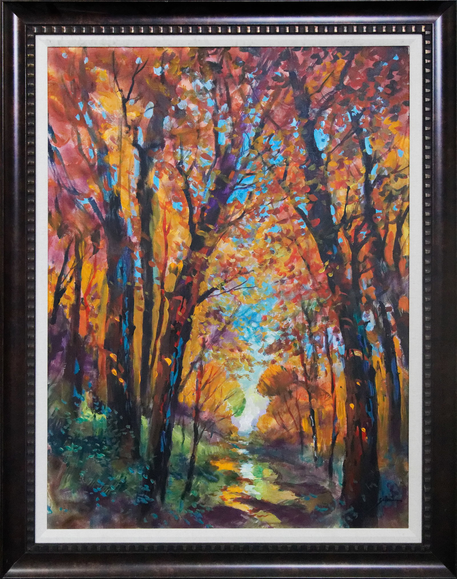 Michael Schofield (American 1947) Original Painting on canvas Landscape: by Michael Schofield (American 1947) Original Painting on canvas. Hand signed by the artist. Approx 30 x40 inches. One-of-a-kind original. Includes certificate Custom framed. This work was purchased d