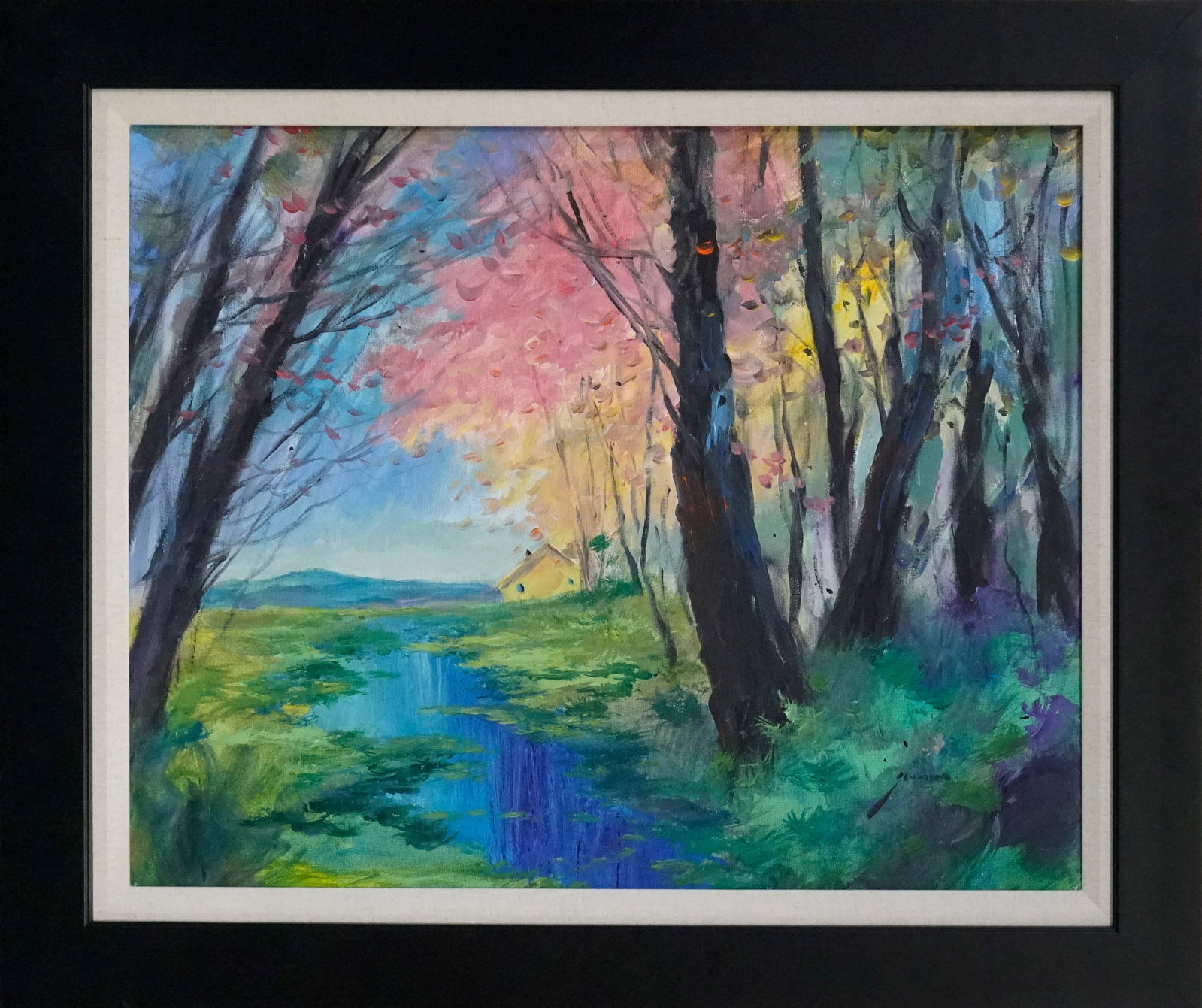 Michael Schofield (American 1947) Original Painting on canvas landscape: Michael Schofield (American 1947) Landscape Original. 24x30 image size inches approx. One of a kind original. Hand signed by the artist.Includes certificate of authenticity. This work was purchased di