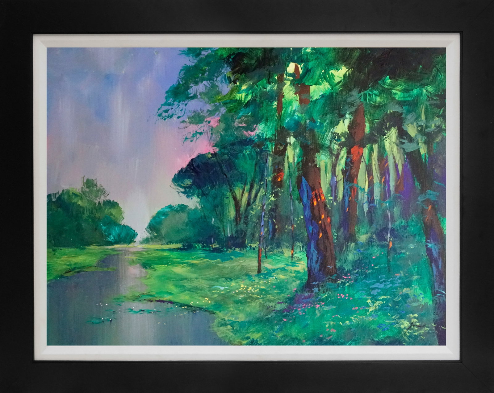 Michael Schofield (American 1947) Original Painting on canvas Michael Schofield: Michael Schofield (American 1947)Original Painting on canvas One of a kind original Landscape. Hand signed by the artist. Approx 30x40 inches. Custom framed and includes certificate. This work was pur