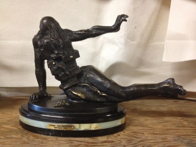 Salvador Dali (Spanish 1904-1989) Dalinian Dancer Bronze Sculpture. After Dali Limited Edition.: Salvador Dali (Spanish 1904-1989) Dalinian Dancer Bronze Sculpture. After Dali Limited Edition.After Salvador Dali Dalinian Dancer Bronze Sculpture. 24 inches approx. Signed Salvador Dali in the cast.