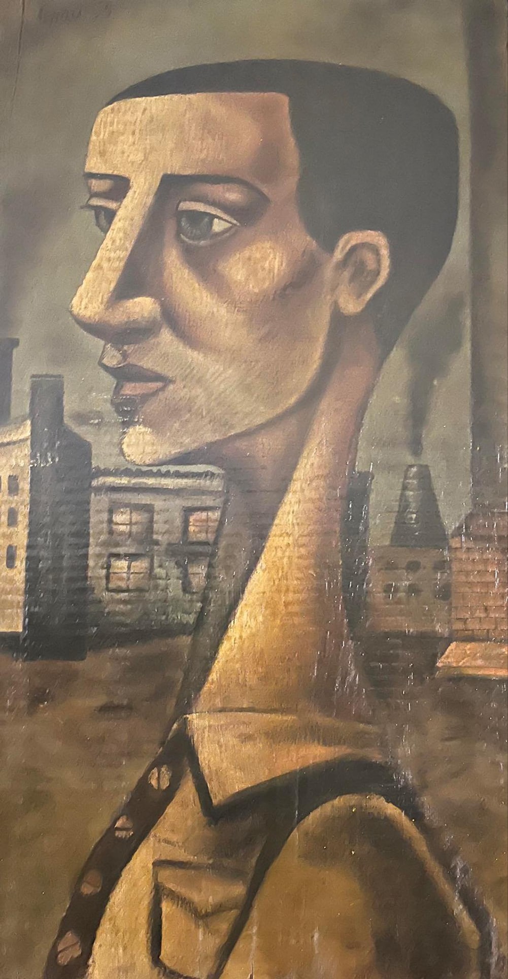 Enrique Grau Araujo (1920-2004) Original oil painting on canvas: Artist: Enrique Grau Araujo (1920-2004)Technique: Oil on woodMeasurements: 45 x 25 cmSigned: Upper left corner Grau 55Provenance: Private CollectionBiography:Son of a family from Cartagena de Indias, 