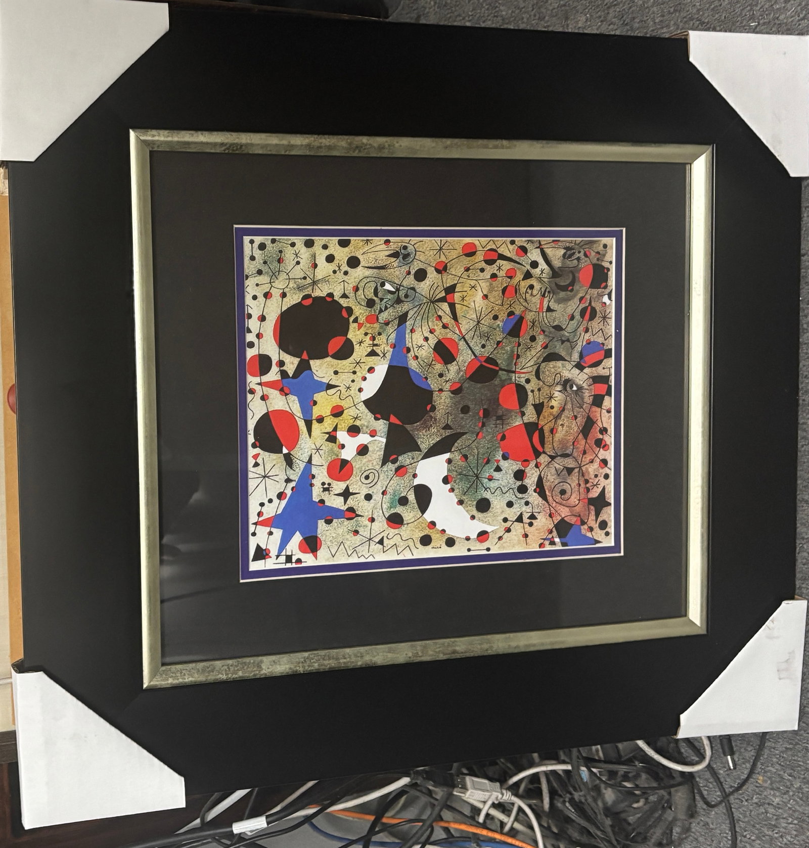 Joan Miro (Spanish 1893-19830) Color Plate Lithograph 1969: Joan Miro (Spanish 1893-1983) color plate lithograph from 1970 Custom framed Approx 24x20 inches Includes certificate of authenticity Art Artwork Artist.