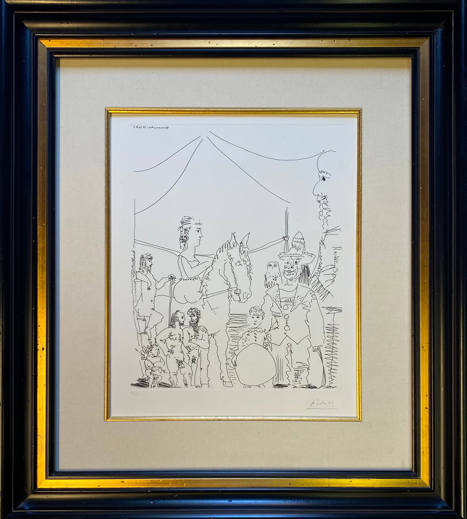 Pablo Picasso (Spanish 1881-1973) Limited Edition Original Etching Hand signed and numbered 1968: Pablo Picasso (Spanish 1881-1973) Limited Edition Original Etching Hand signed and numbered Bloch catalogue 226 Pablo Picasso 1968 Hand signed and numbered Bloch catalogue 226 Custom framed Approx 25x