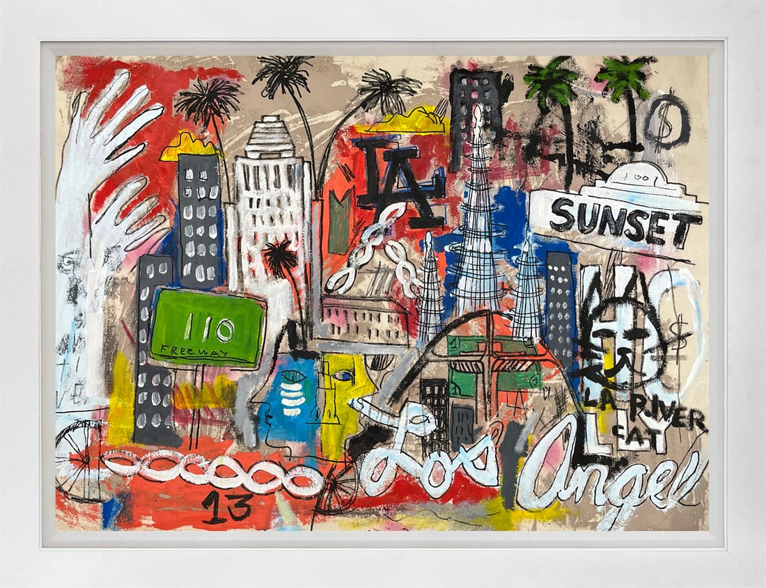 Gino Perez (Mexican-American 1977) Original Mixed Media Painting on canvas: Gino Perez (Mexican-American 1977) Original Mixed Media Painting on canvasOriginal Mixed Media Painting on canvas by Gino Perez Hand signed by the artist. One of a kind. Approx 30 x 24 inches image si