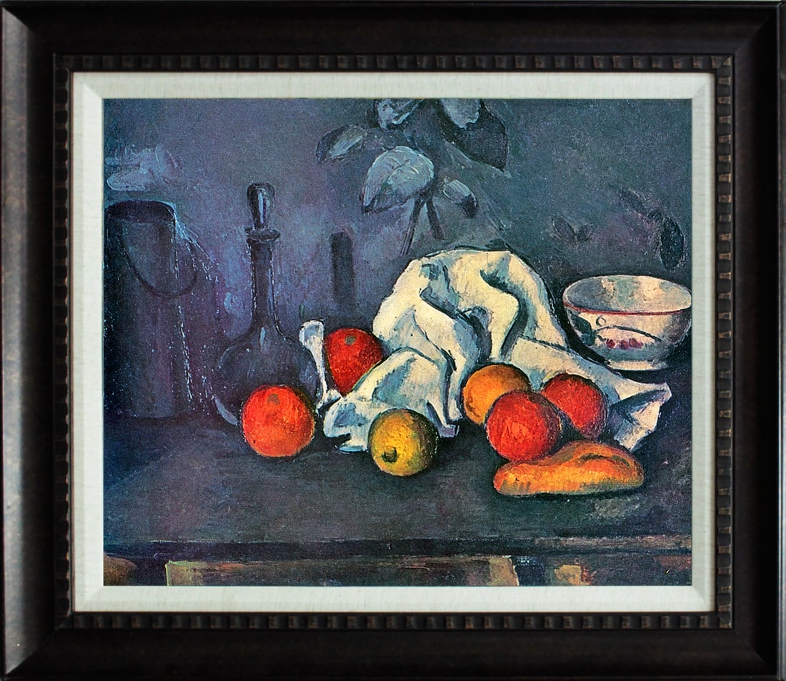 Paul Cezanne (French 1839-1906) StillLife with oranges Hand Embellished Painting oil painting on: Paul Cezanne (French 1839-1906) Still Life with oranges - Paul Cezanne (French 1839-1906) Hand Embellished Painting oil and ink on canvas. after Cezanne Limited Edition on canvas. The signature is in 
