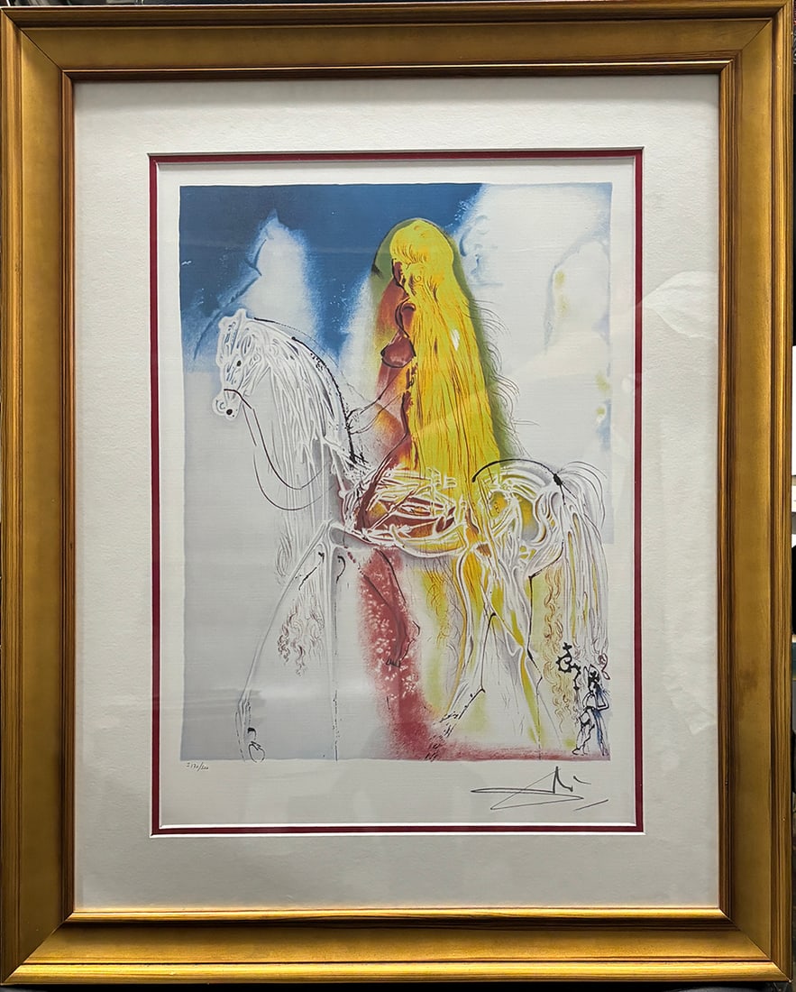 Salvador Dali (Spanish 1904-1989) Limited edition on paper: Salvador Dali (Spanish 1904-1989) Lithograph Salvador Dali (Spanish 1904-1989) Limited Edition. The signature is in the plate. Approx 18x22 inches Custom framed and includes documentation. Salvador Da