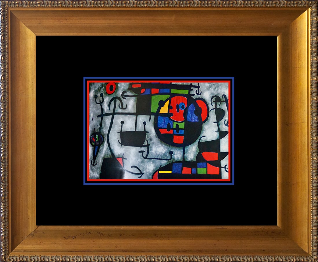 Joan Miro (Spanish 1893-1983) Lithograph from 1973: Joan Miro (Spanish 1893-1983) Lithograph from 1973. Approx 20x22 inches Professionally framed. Includes documentation Art Artwork Artist.