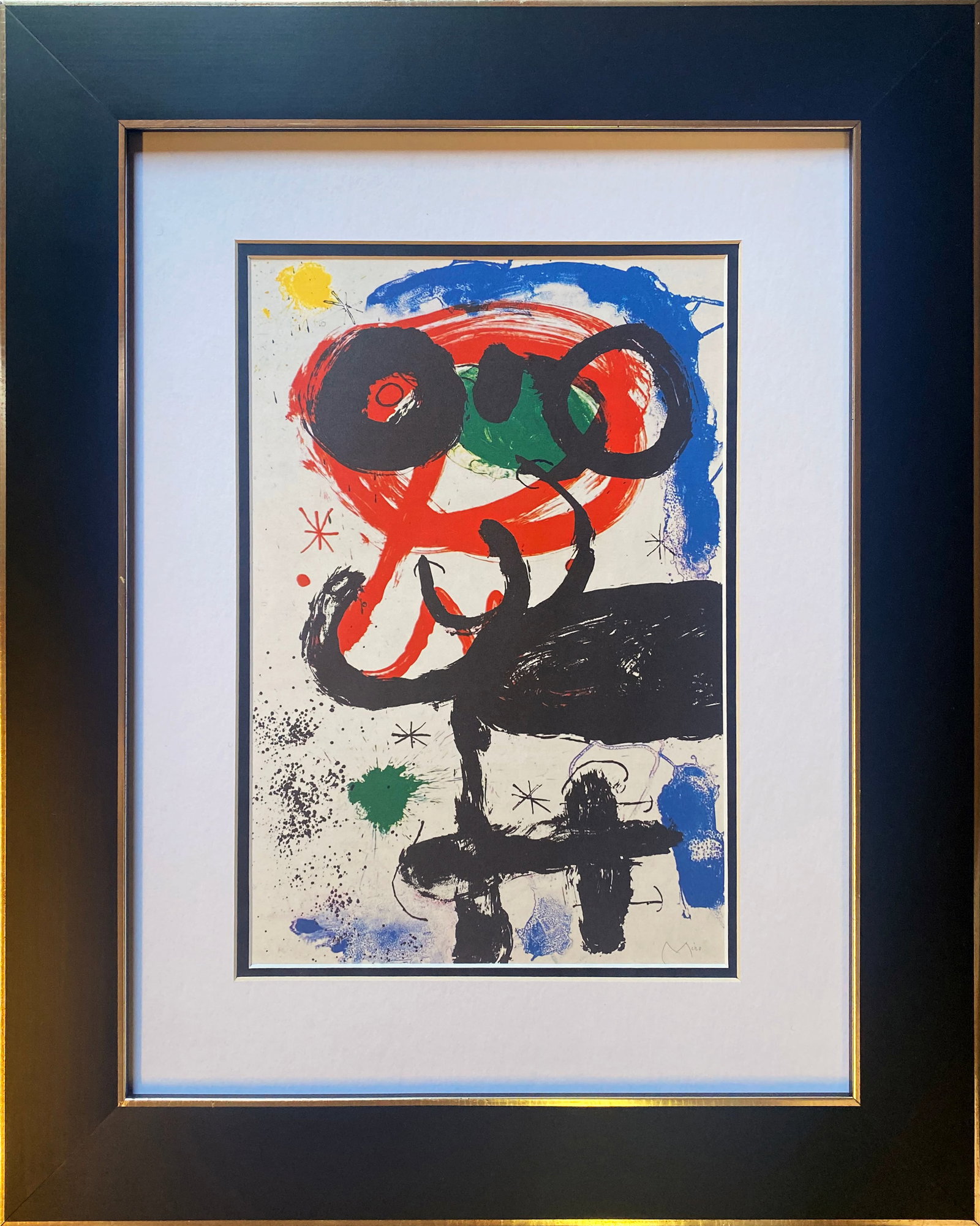 Joan Miro (Spanish 1893-1983) Color Plate Lithograph from 1972: Joan Miro (Spanish 1893-1983) Color Plate Lithograph 1972 Approx 24x20 inches. Includes certificate of authenticity. Professionally framed. Art Artwork Artist.