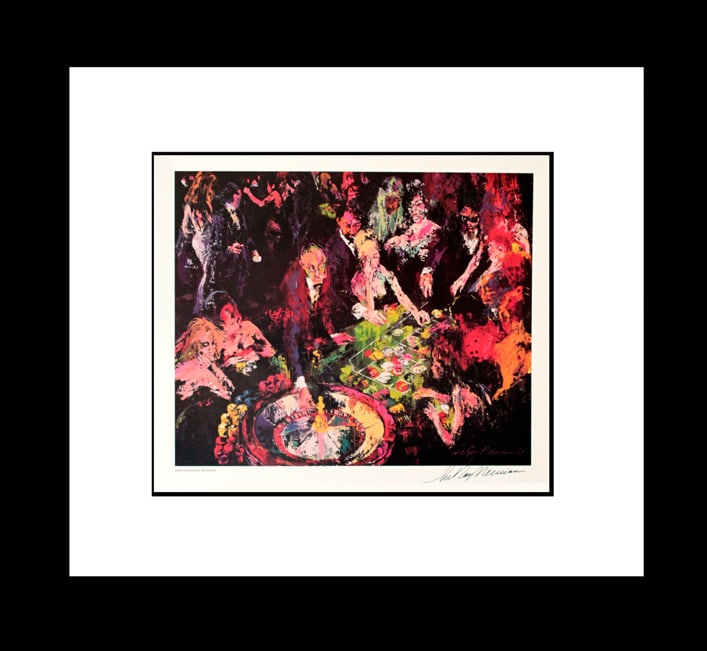 Leroy Neiman (American 1921-2012) Roulette Lithograph Hand Signed Roulette (1 of 1)