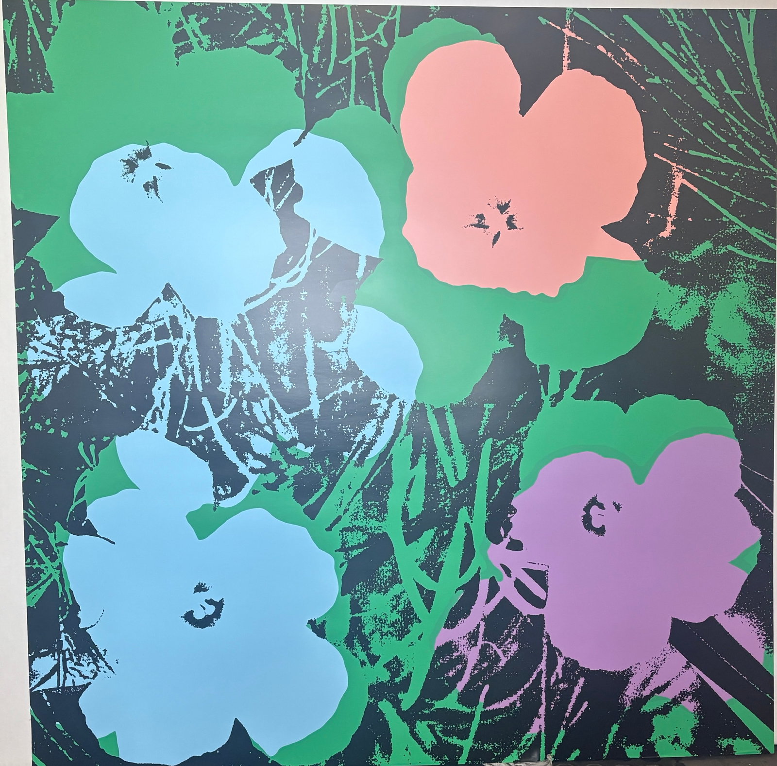 Andy Warhol (American 1928-1987) Andy Warhol Screenprint serigraph from 1970 Warhol Foundation: Andy Warhol (American 1928-1987) Andy Warhol Screenprint Serigraph Includes Warhol Foundation stamped 1970 Working Trial Proof 36x36 inches. Includes documentation.