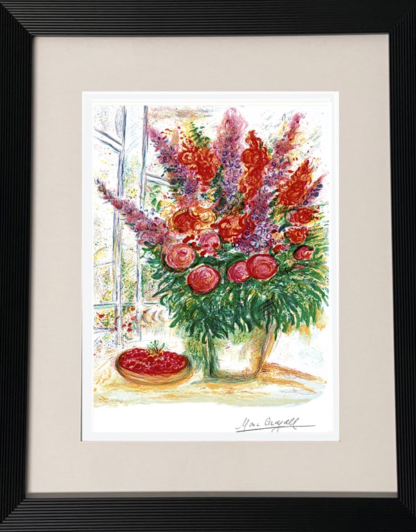 Marc Chagall (Russian-French 1887-1985) Limited Edition Lithograph: Marc Chagall (Russian-French 1887-1985) Limited Edition Lithograph Marc Chagall Limited Edition on Arches paper. Numbered edition and signed in the plate. Approx 30x22 inches custom framed. Includes c