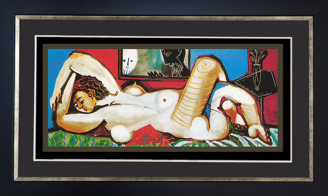 Pablo Picasso (Spanish 1881-1973) Reclining nude Pablo Picasso Collection Domaine Limited Edition: Pablo Picasso (Spanish 1881-1973) Reclining nude Pablo Picasso Collection Domaine Limited EditionPablo Picasso Reclining Nude Lithograph Collection Domaine. The signature is in the plate. Limited Edit