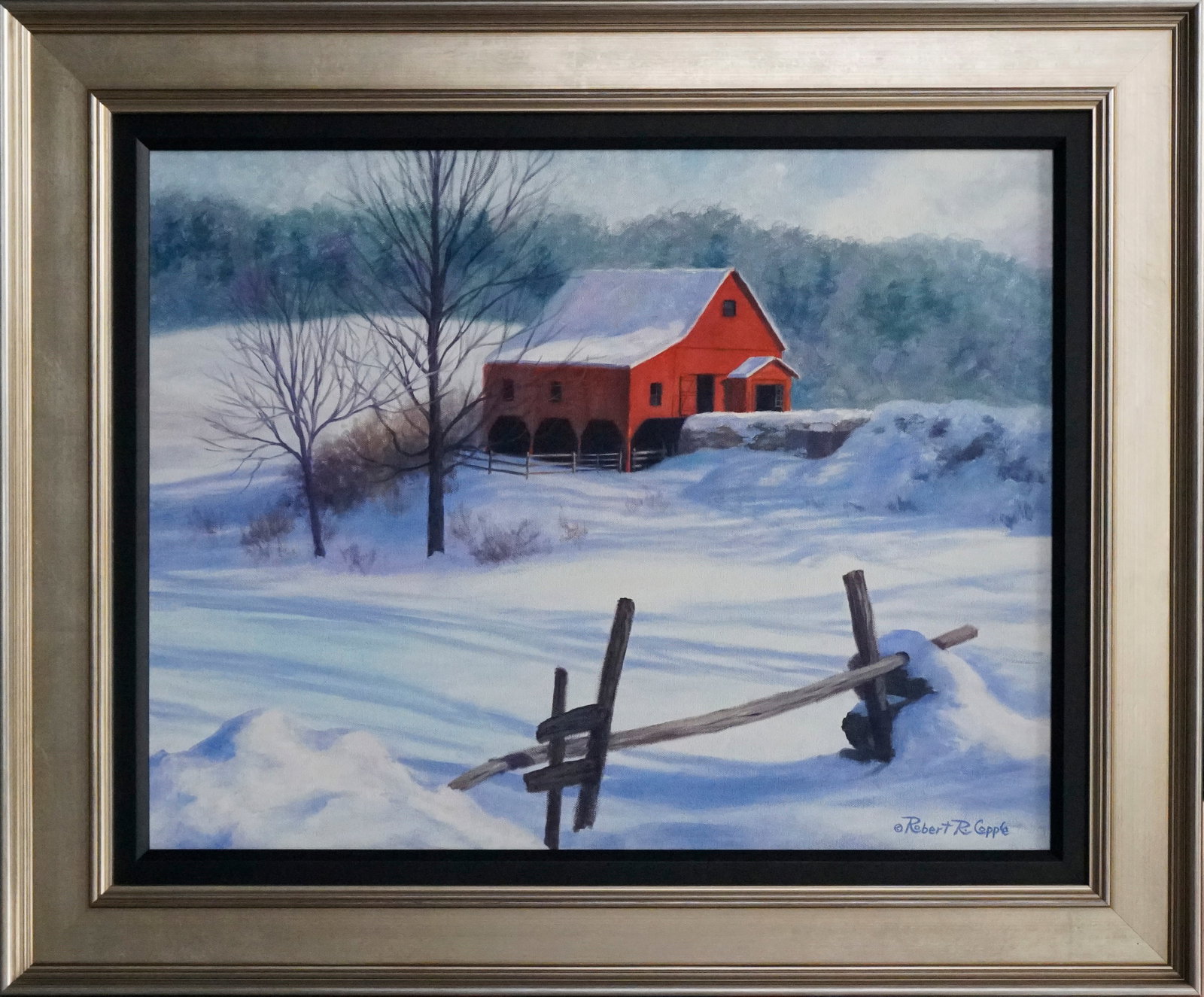 Robert Copple (American 1963) on canvas Hand Embellished Painting: Hand Embellished Painting limited-edition oil and ink on canvas by Robert Copple (American 1963) Approx image size 30x24 inches. Hand signed by the artist. Includes certificate of authenticity. Custom