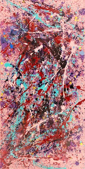 Michael Schofield (American 1947) Original Abstract on canvas by Michael Schofield: Michael Schofield (American 1947) Original Painting on canvas approx 42x22 inches image size one of a kind original custom framed and includes Certificate. Art Artwork Artist.