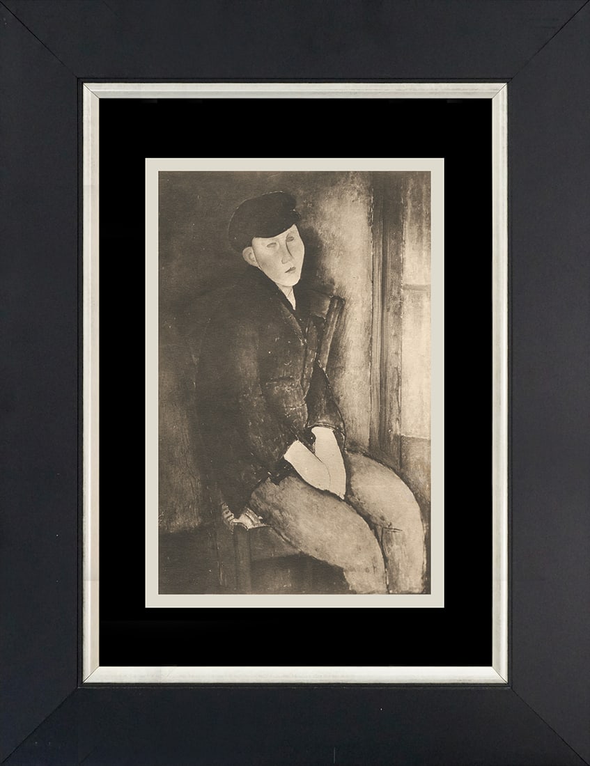 Modigliani (Italian 1884-1920) Lithograph from 1933: Modigliani (Italian 1884-1920) lithograph from 1933 Professionally framed. Approx 22 x 18 inches. Includes Certificate of Authenticity. Art Artwork Artist.