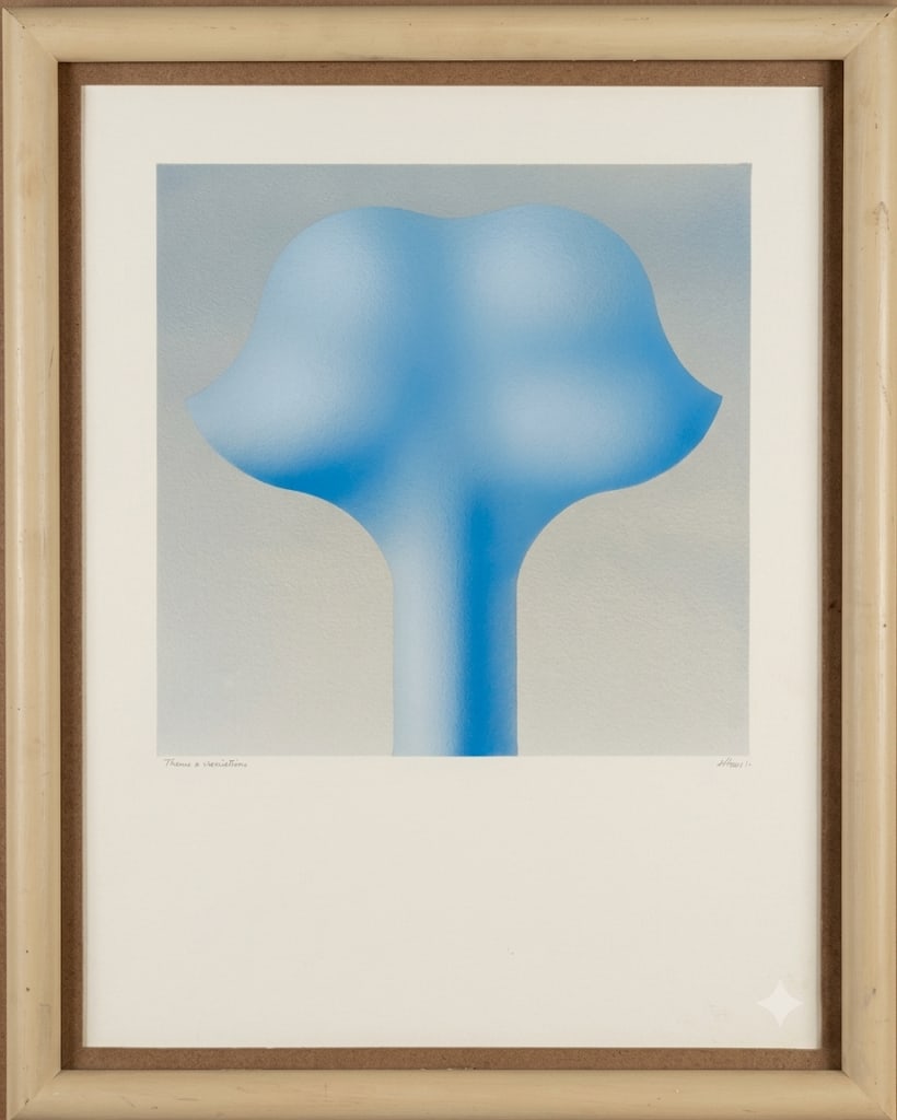 Fantastic work titled ''Theme a variation'' dated 1977 signed by the artist Julio Le Parc: Fantastic work titled ''Theme a variation'' dated 1977 signed by the artist Julio Le Parc lower right. also certified and signed by the artist on the back on November 4, 1999.Its condition is excellen
