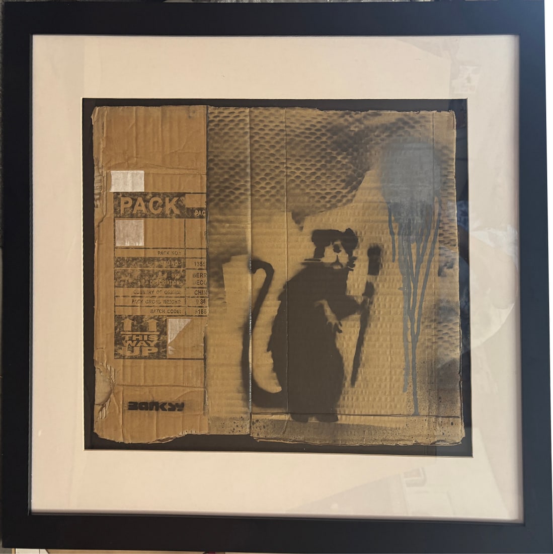 Banksy original on cardboard (English 1974) (1 of 1)