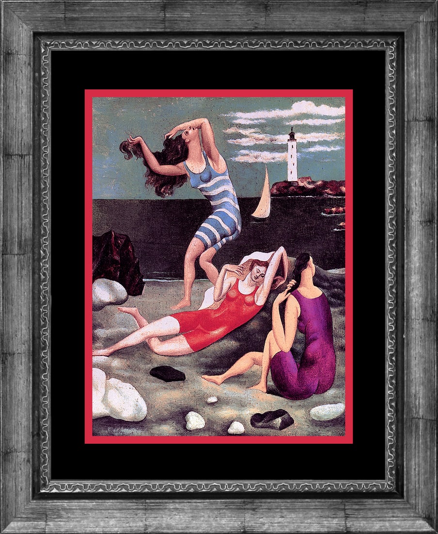 Pablo Picasso (Spanish 1881-1973) The Bathers Pablo Picasso Collection Domaine Limited Edition: Pablo Picasso (Spanish 1881-1973) Pablo Picasso The Bathers. Lithograph Collection Domaine the signature is in the plate. Signed by the estate. Limited Edition Includes certificate of authenticity. Ap