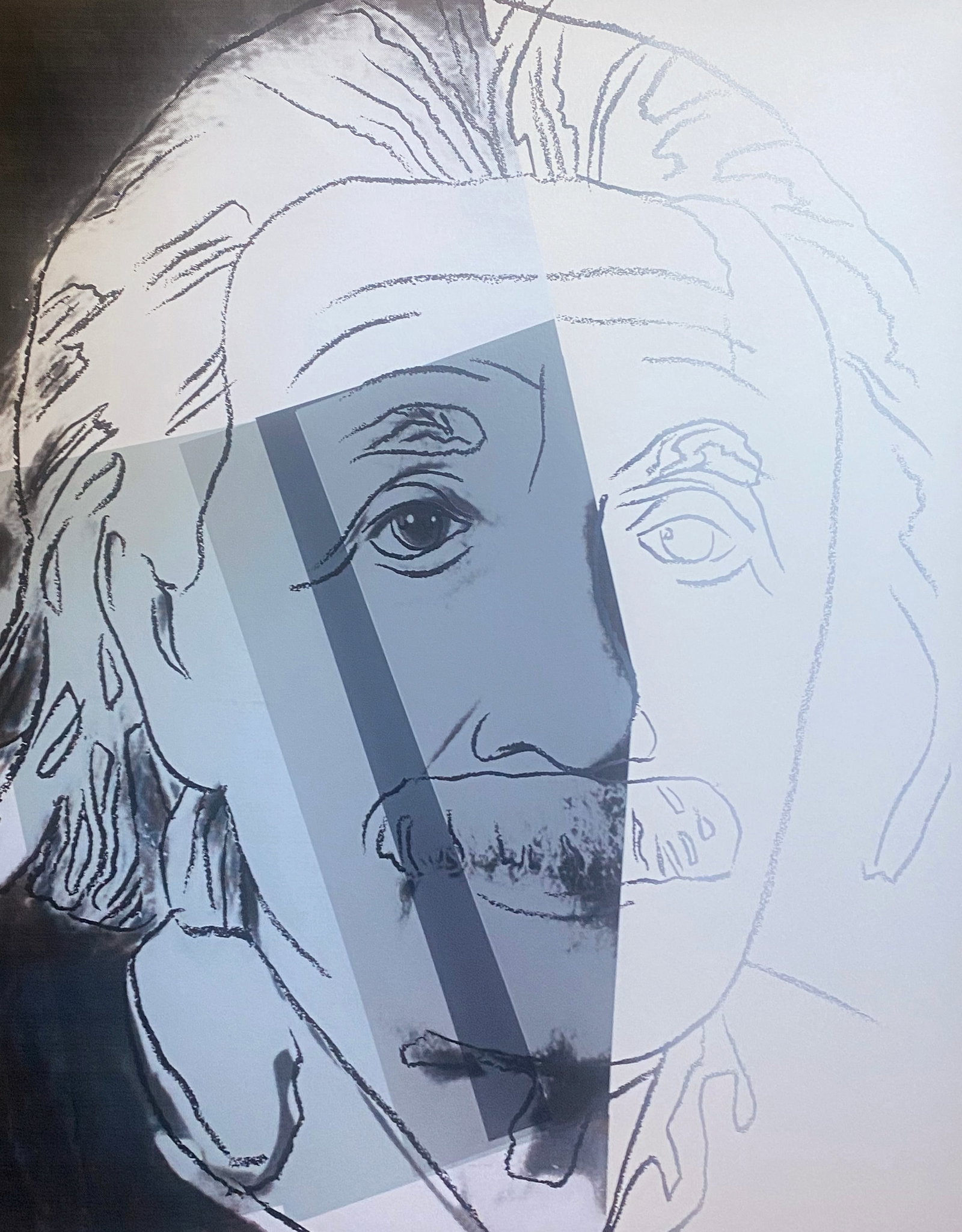 Andy Warhol (American 1928-1987) Albert Einstein Serigraph silkscreen on museum board 1980 Serigraph: Andy Warhol (American 1928-1987) Andy Warhol Albert Einstein Serigraph 1980 32x40 inches approx. From the "Ten Portraits of the Jews of the 20th Century" suite. This ia an proof is on archival museum 