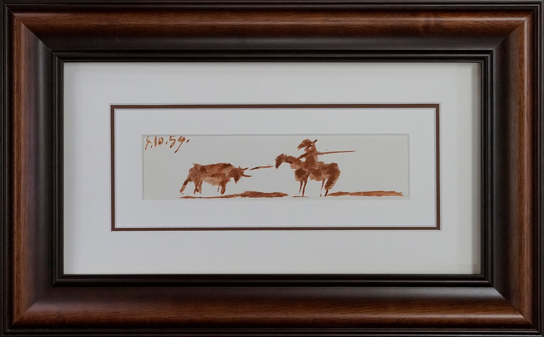 Pablo Picasso (Spanish 1881-1973) Lithograph from 1961: Pablo Picasso (Spanish 1881-1973) Lithograph from 1961 dated 1959. Approx 22x20 inches. Custom framed and includes documentation Dated by the artist. Art Artwork Artist.