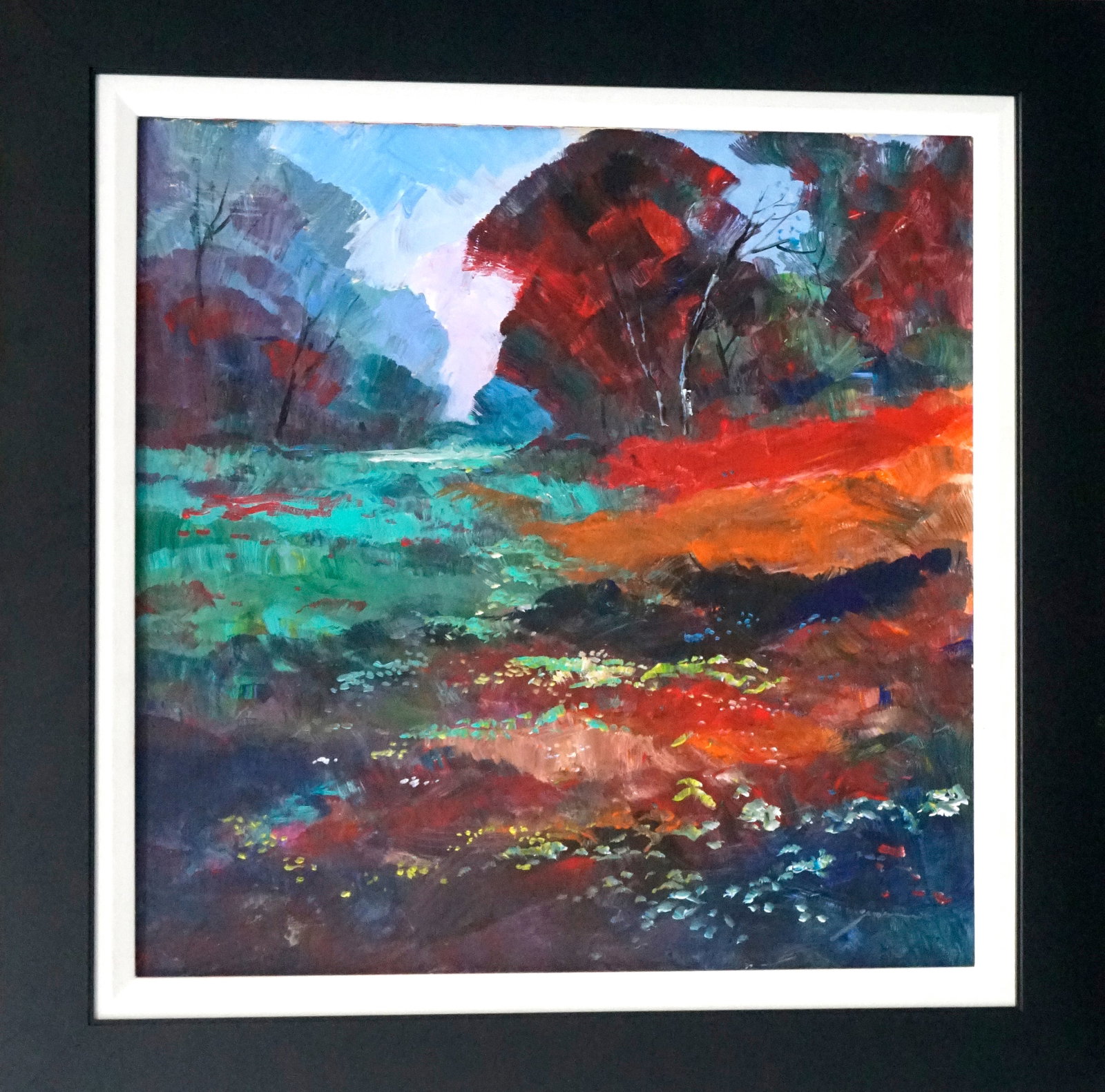 Michael Schofield (American 1947) original painting on board landscape: Michael Schofield (American 1947) Landscape Original. 24x24 inches approx. One of a kind original. Hand signed by the artist.Includes certificate of authenticity. This work was purchased directly from