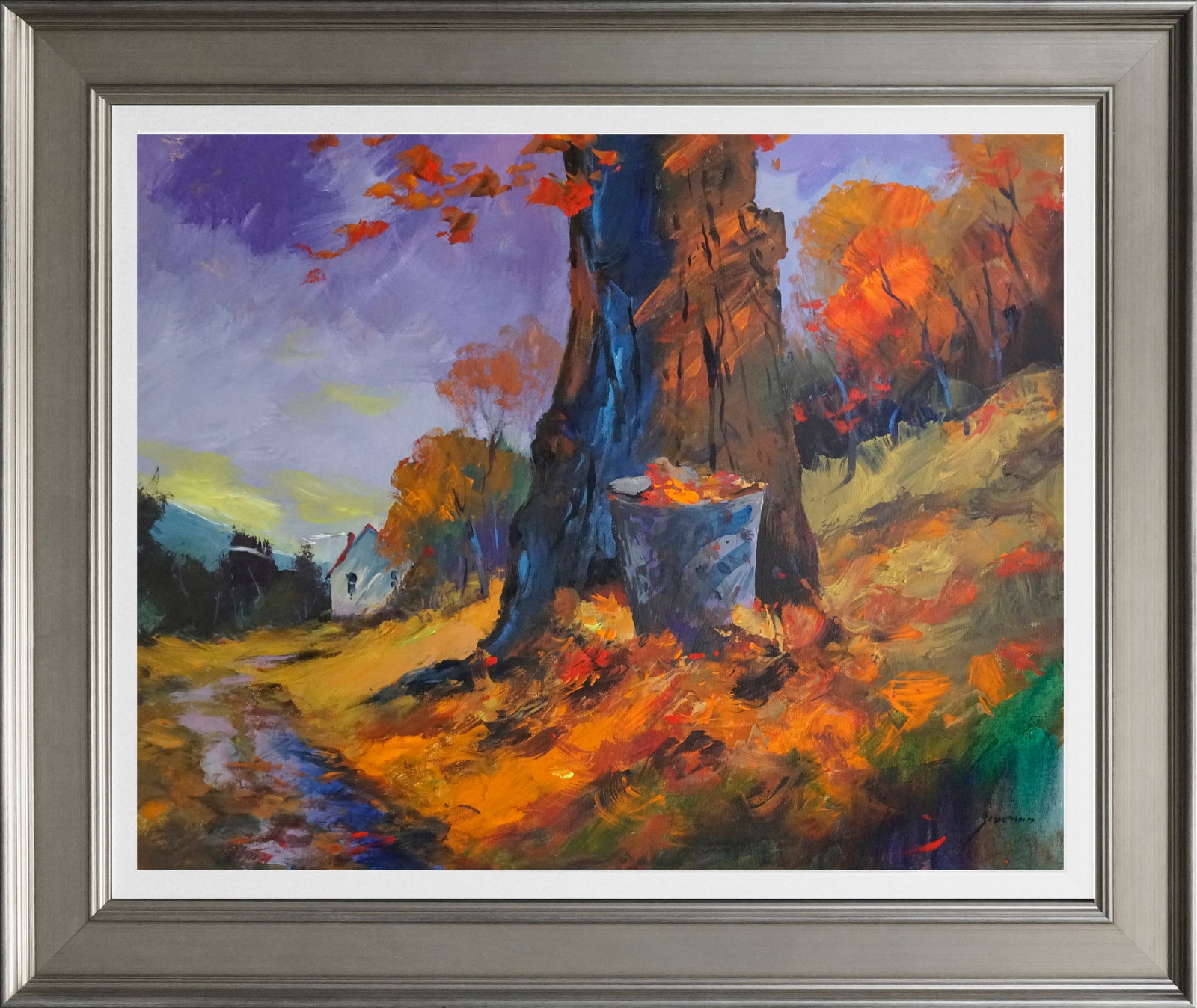 Michael Schofield (American 1947) Original Painting on canvas Michael Schofield: Michael Schofield Original oil painting on canvas - Landscape One of a kind original Hand signed by the artist. Approx 30x40 inches Custom framed and includes certificate. This work was purchased dire