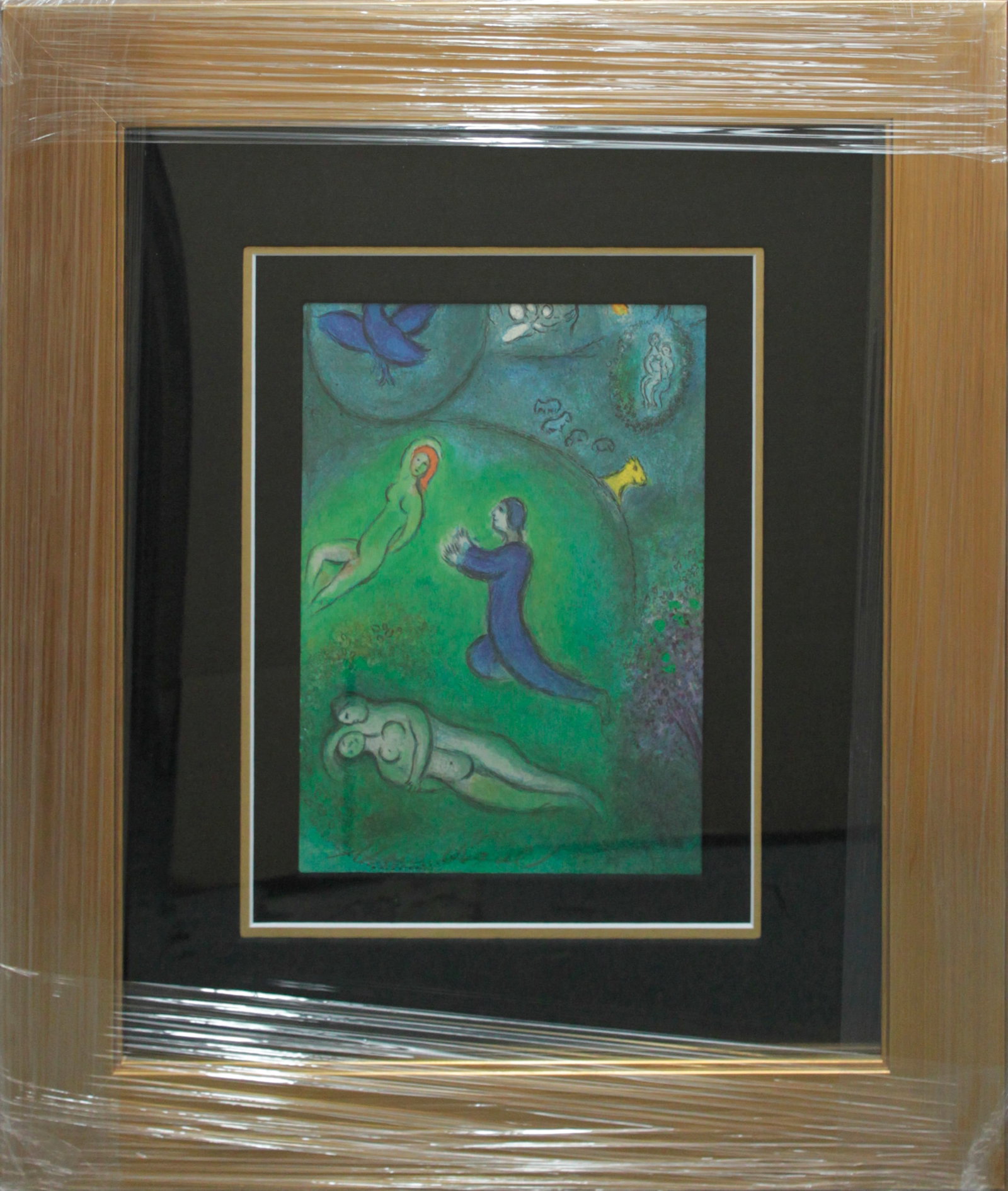 Marc Chagall (Russian-French 1887-1985) Marc Chagall Hand Signed Lithograph: Marc Chagall (Russian-French 1887-1985) Marc Chagall. This lithograph is hand signed by the artist. Custom framed. Includes certificate of authenticity. Approx 24 x 20 inches. Mourlot Press. Art Artwo
