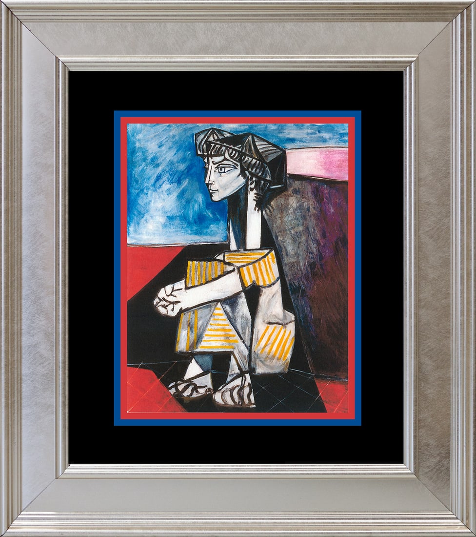 Pablo Picasso (Spanish 1881-1973) Jacqueline with crossed arms Pablo Picasso Collection Domaine: Pablo Picasso (Spanish 1881-1973) Jacqueline with crossed arms Pablo Picasso Collection Domaine Limited Edition Pablo Picasso Jacqueline with crossed arms Collection Domaine. The signature is in the p
