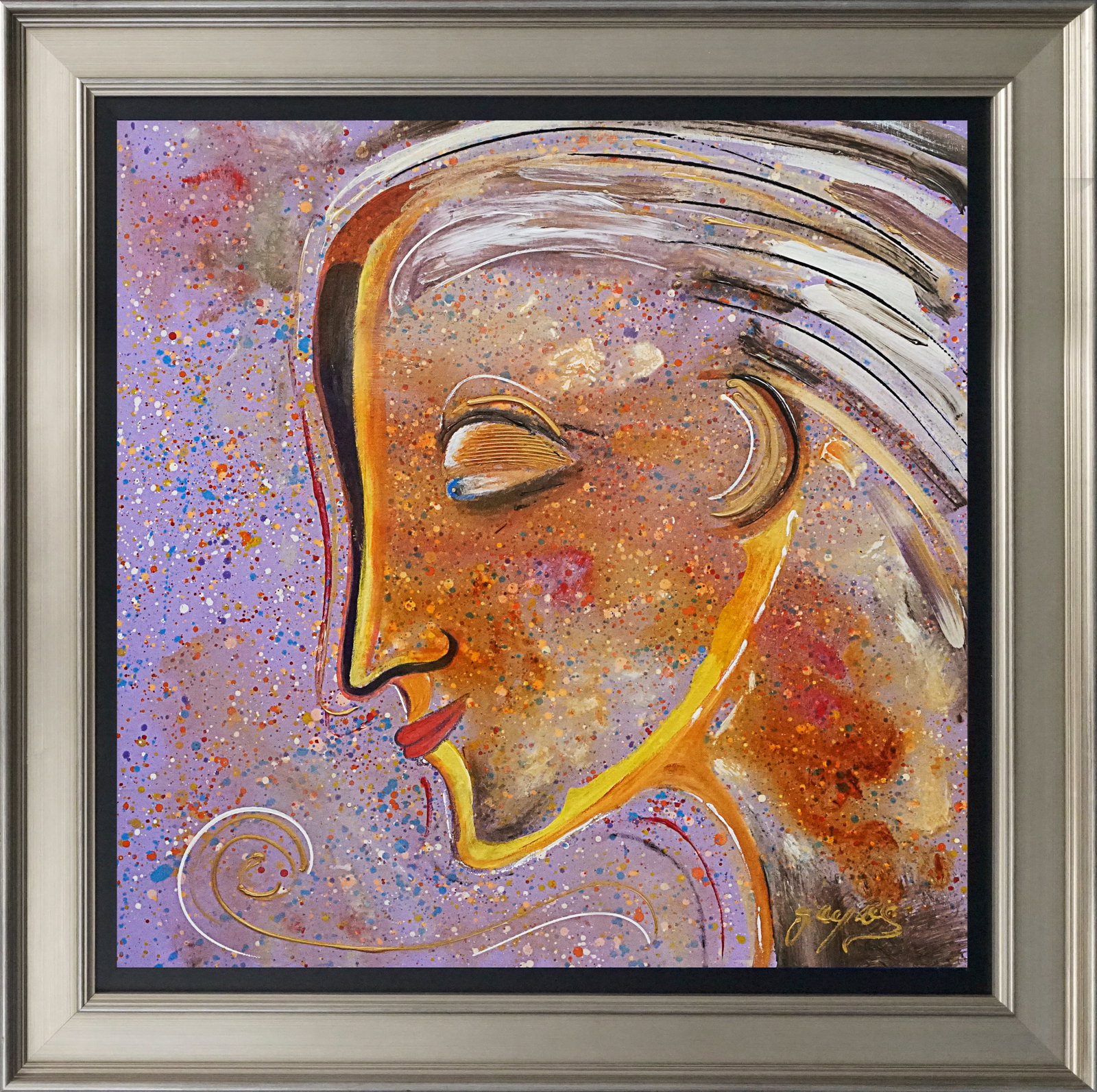 Gaylord Soli (American 1939)Original Painting on canvas by Gaylord Soli: Gaylord Soli (American 1939) - Original acrylic on canvas One of a kind. Hand signed by the artist. Approx. 38 x 34 inches image size. Includes Certificate of Authenticity. Custom framed. This work wa