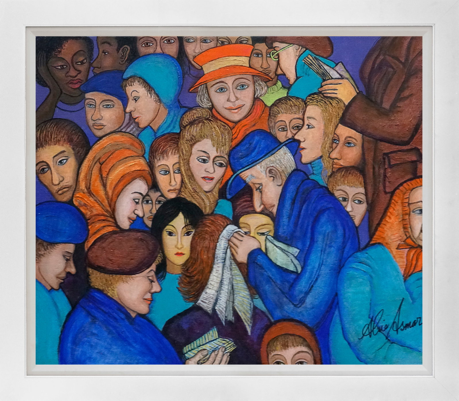 Alice Asmar Mixed Media original: Alice Asmar Artist Proof. Hand signed by the artist. Includes certificate of authenticity. Approx. 24 x 30 This work is purchased directly from the artist. Includes certificate and is custom framed. A
