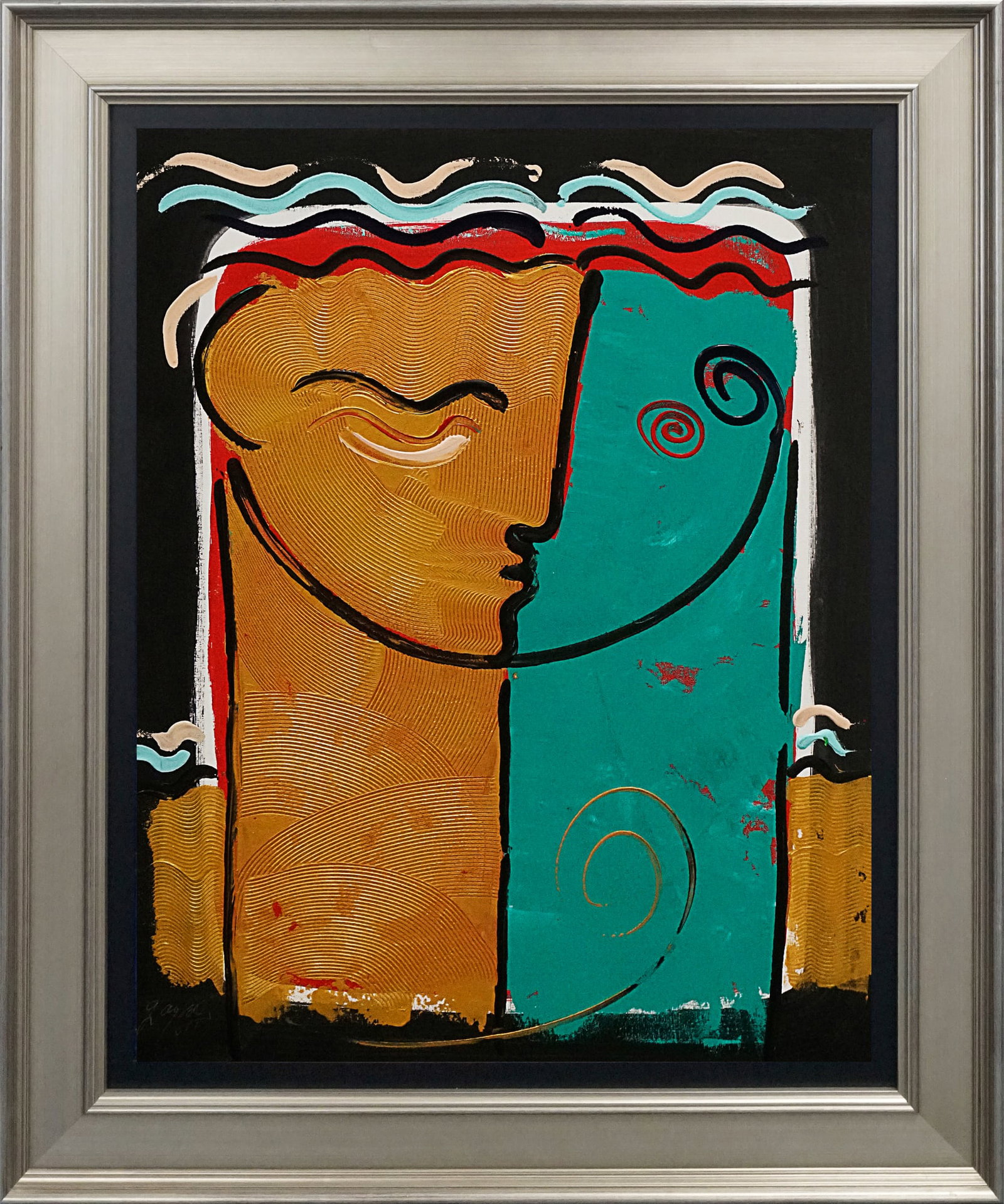 Gaylord Soli (American 1939) Original Painting on canvas: Gaylord Soli (American 1939) Original acrylic on canvas One of a kind. Hand signed by the artist. Approx. 30 x 34 inches image size. Includes Certificate of Authenticity. Custom framed. This work was 