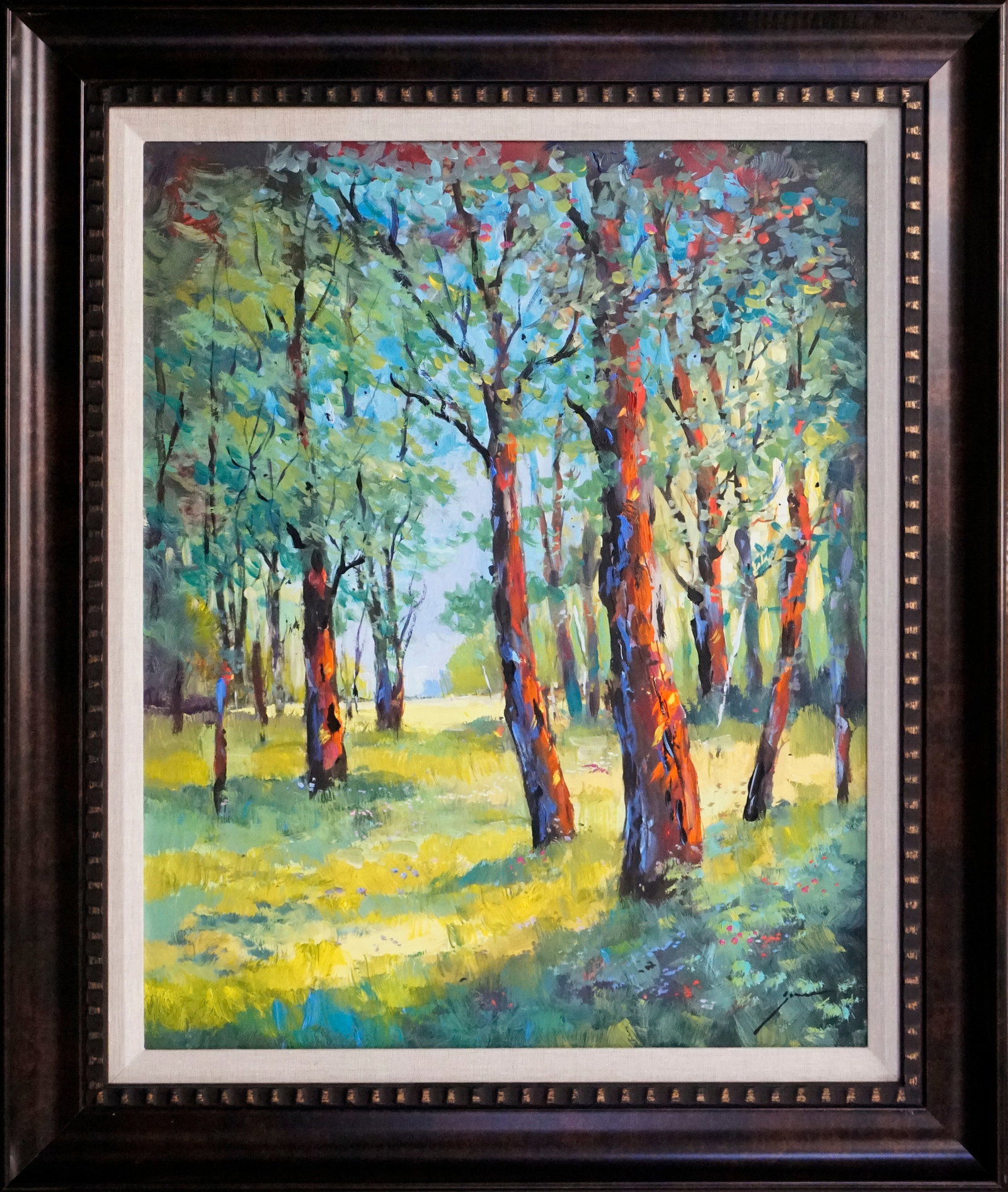 Michael Schofield (American 1947) Original Mixed Media Painting on canvas Landscape: Michael Schofield (American 1947) Original Mixed Media Painting on canvas. Hand signed by the artist. Custom framed and includes certificate. Approx 30 x 24 inches image size. This work was purchased 