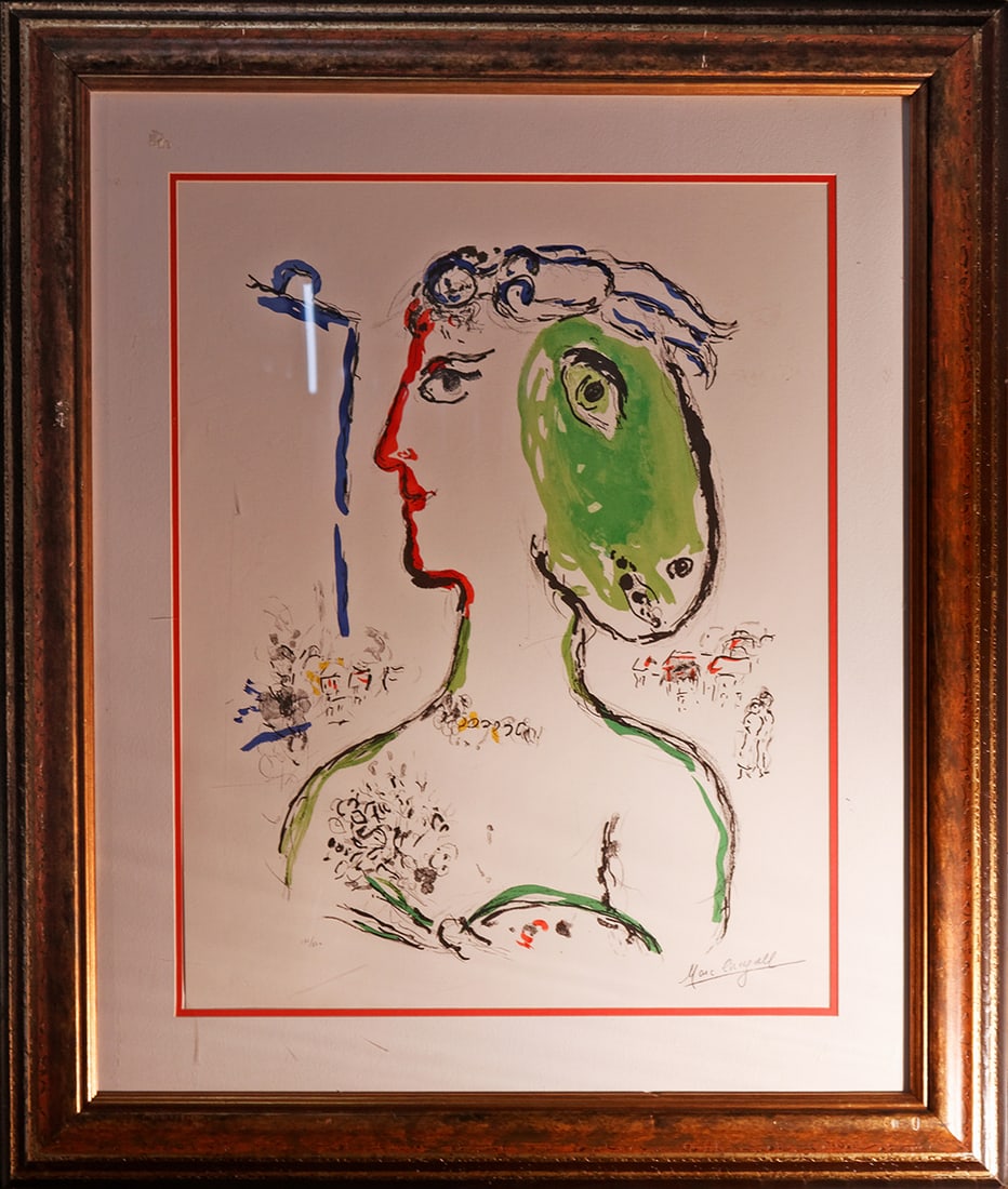 Marc Chagall (Russian-French 1887-1985) Marc Chagall Limited Edition Lithograph: Marc Chagall (Russian-French 1887-1985 Marc Chagall. Limited edition lithograph. The signature is in the plate. Numbered edition. Professionally framed Includes documentation. Art Artwork Artist.