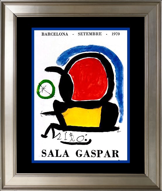 Joan Miro (Spanish 1893-1983) Color Plate Lithograph from 1970: Joan Miro (Spanish 1893-1983) Color Plate Lithograph from 1970. Approx 24x20 inches. Custom framed. Includes certificate. Art Artwork Artist.