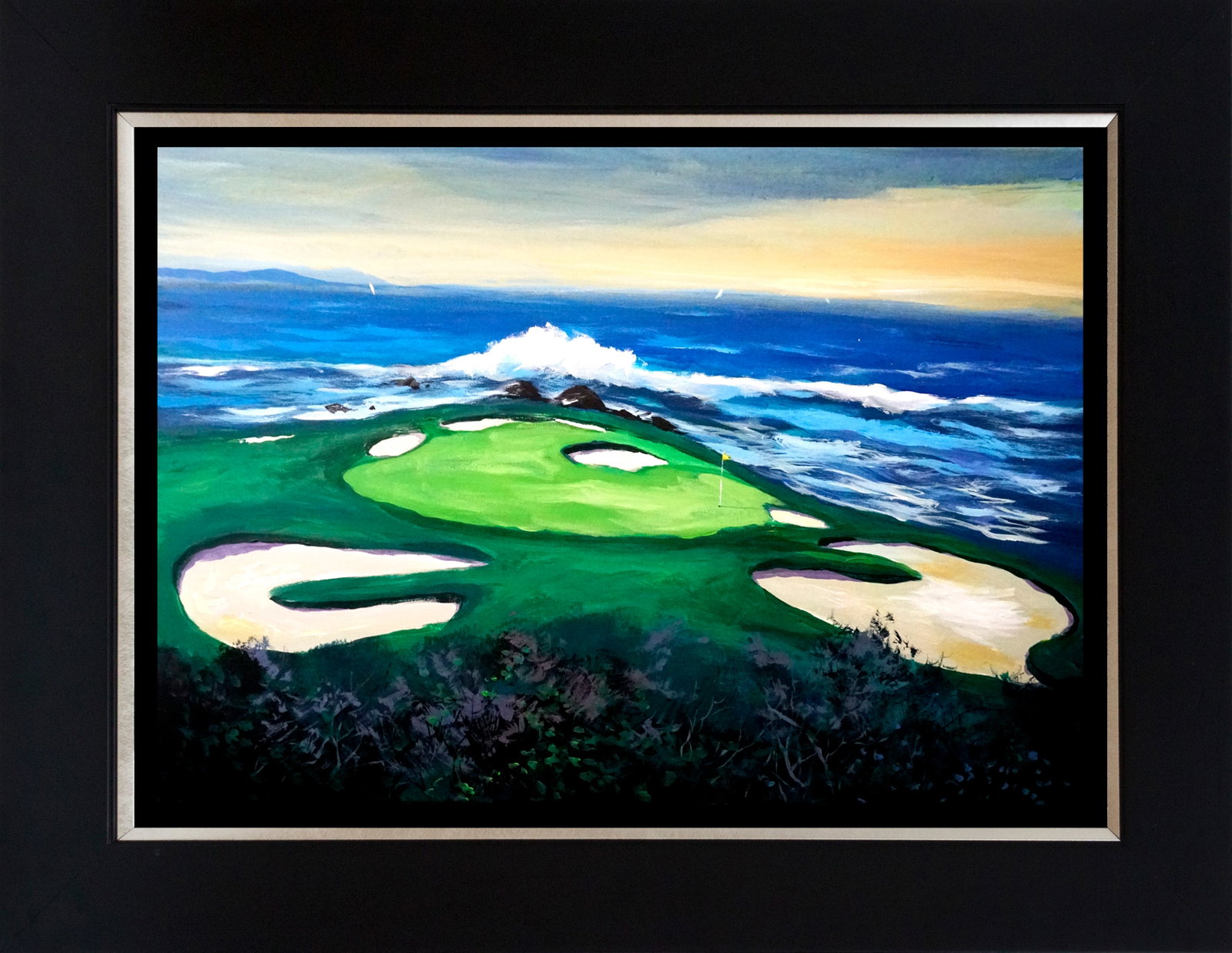 Golf Michael Schofield (American 1947) Original Painting on canvas: Michael Schofield (American 1947) Original Painting on canvas Approx 40 x 30 inches Custom framed and Includes documentation One of a kind. Hand signed by the artist. This work was purchased directly 