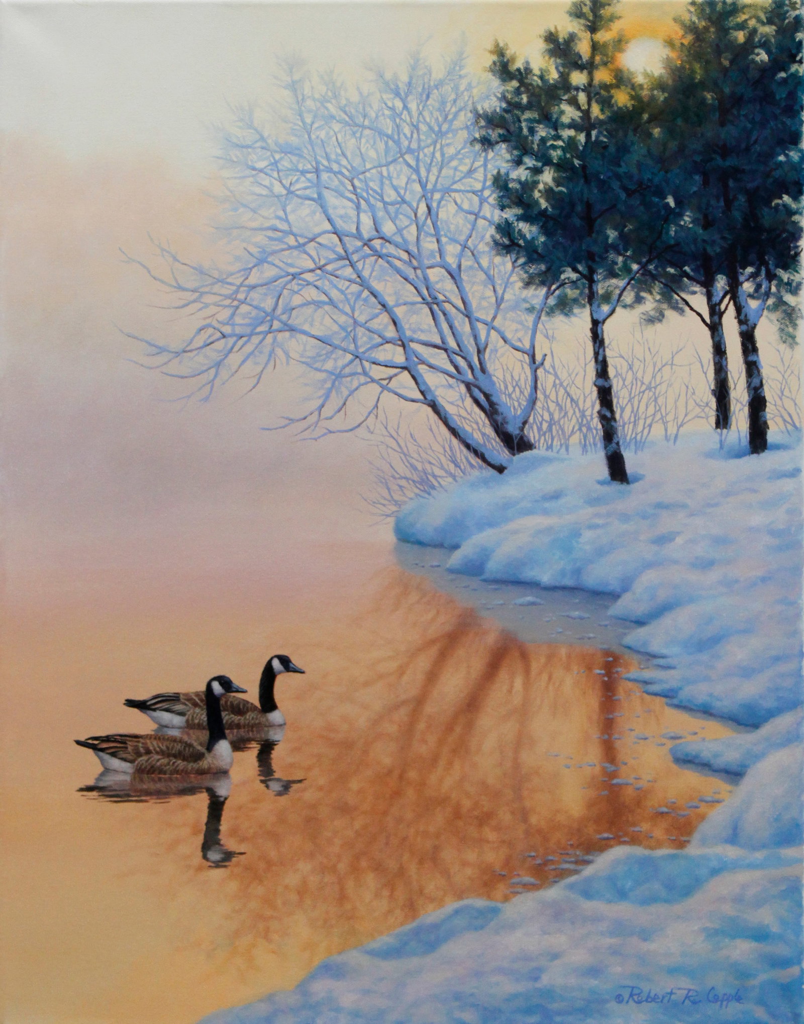 Robert Copple (American 1963) Original Mixed Media Painting on canvas: Original Mixed Media Painting on canvas by Robert Copple (American 1963) Approx image size 22 x 28 inches. One of a kind original. Hand signed by the artist. Includes certificate of authenticity. This