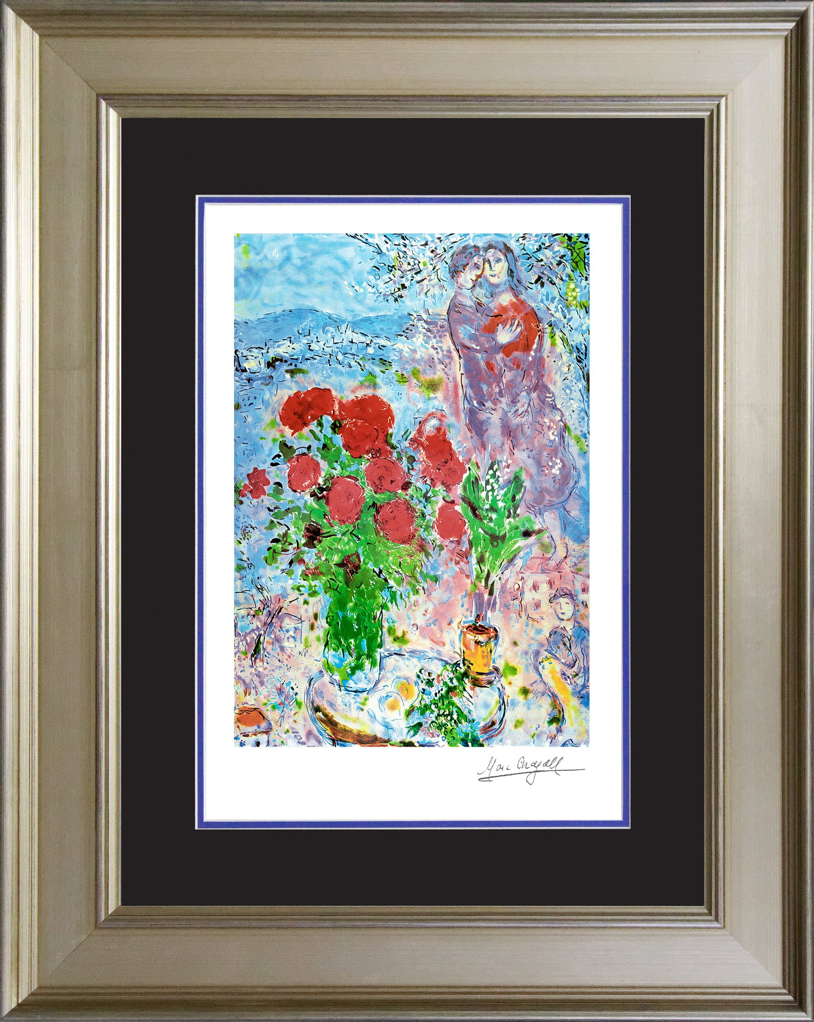 Marc Chagall (Russian-French 1887-1985) Red Bouquet Marc Chagall Limited Edition Lithograph: Marc Chagall (Russian-French 1887-1985) Red Bouquet Marc Chagall Limited Editionby Marc Chagall. Limited edition lithograph on archival watercolor paper. The signature is in the plate. Certificate of 
