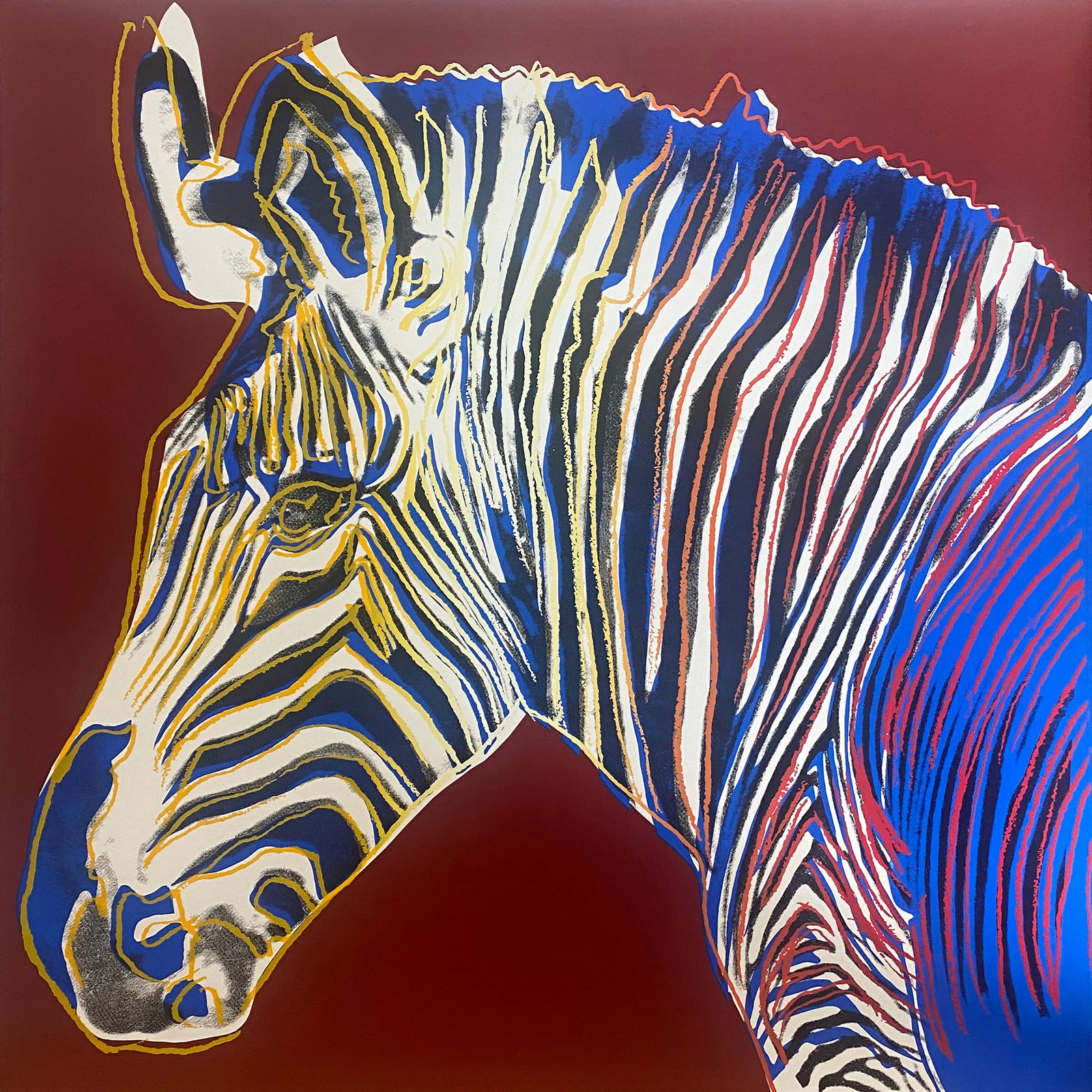 Andy Warhol (American 1928-1987) Serigraph Screenprint Grevy's Zebra 1983 (1 of 1)