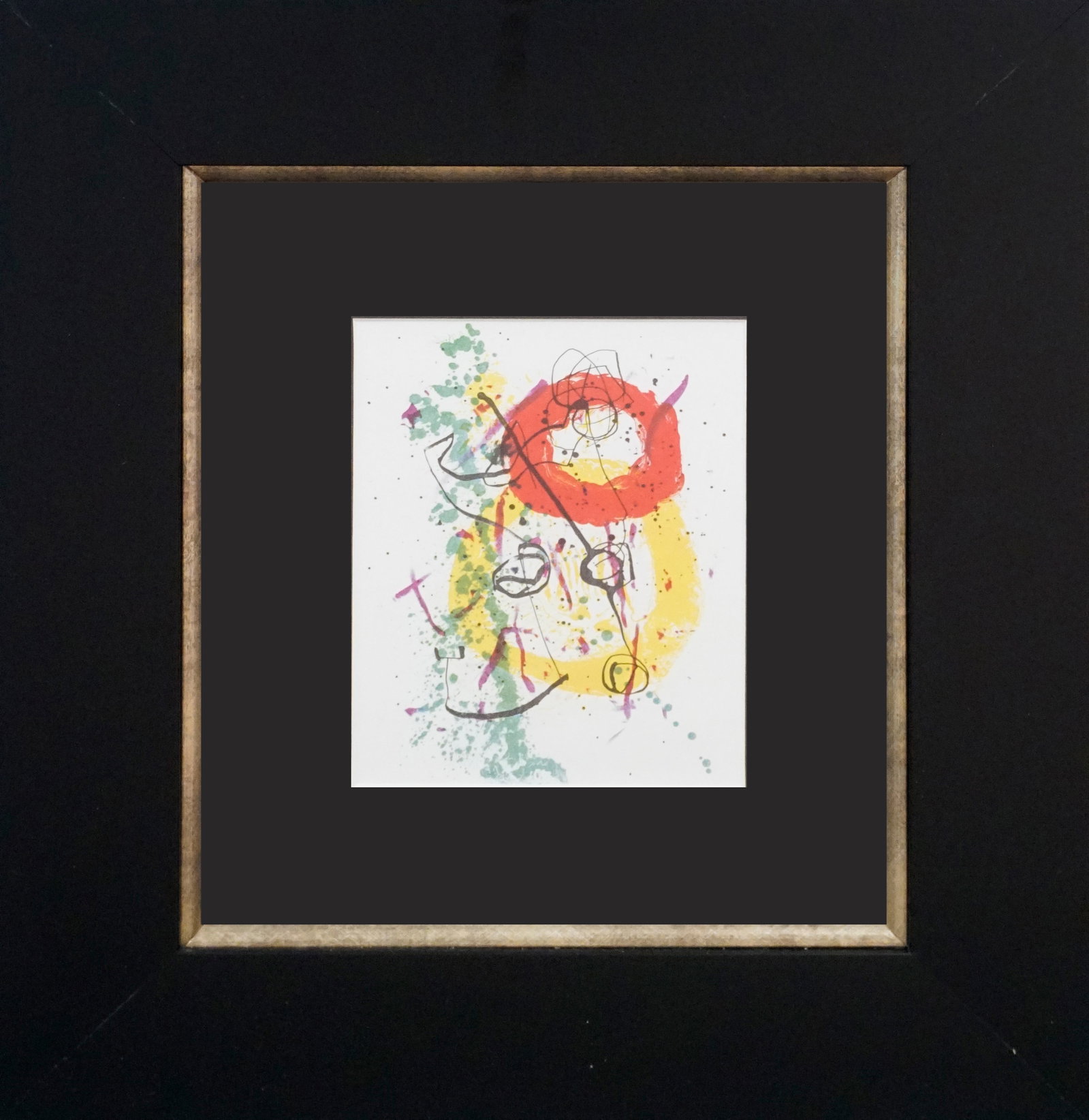 Joan Miro (Spanish 1893-1983) Color Plate Lithograph after Miro from 1969: Joan Miro (Spanish 1893-1983) color Plate Lithograph from 1979. Approx 24x20 inches. Professionally framed. Includes certificate. Art Artwork Artist.