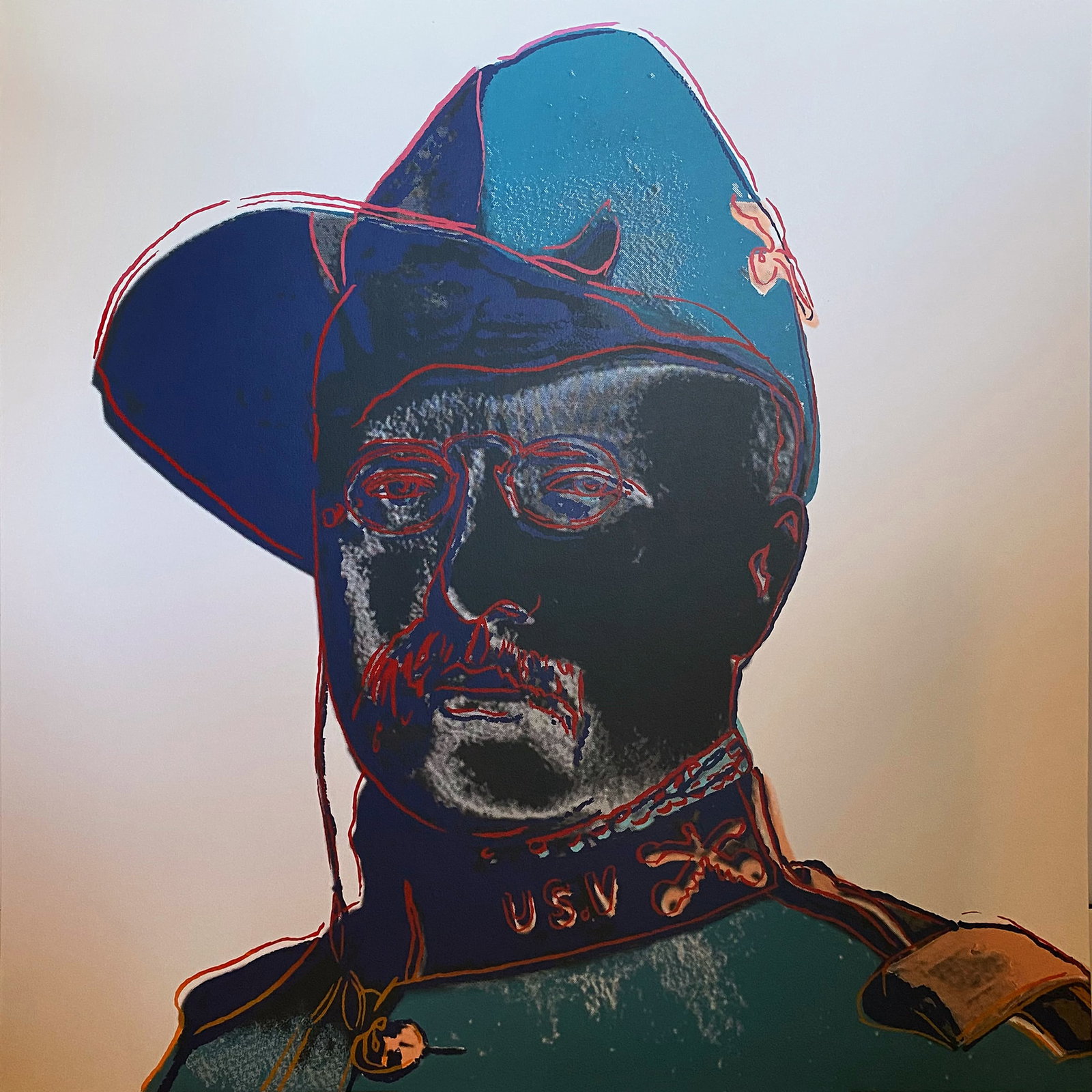 Andy Warhol (American 1928-1987) Screenprint Teddy Roosevelt 1986 from the Cowboys and Indians Suite (1 of 1)