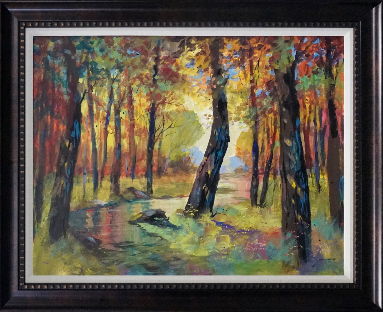 Michael Schofield (American 1947) Original Painting on canvas Landscape: by Michael Schofield (American 1947) Original Painting on canvas. Hand signed by the artist. One of a kind original Approx 30 x 40 inches. Includes certificate of authenticity. Custom Framed This work